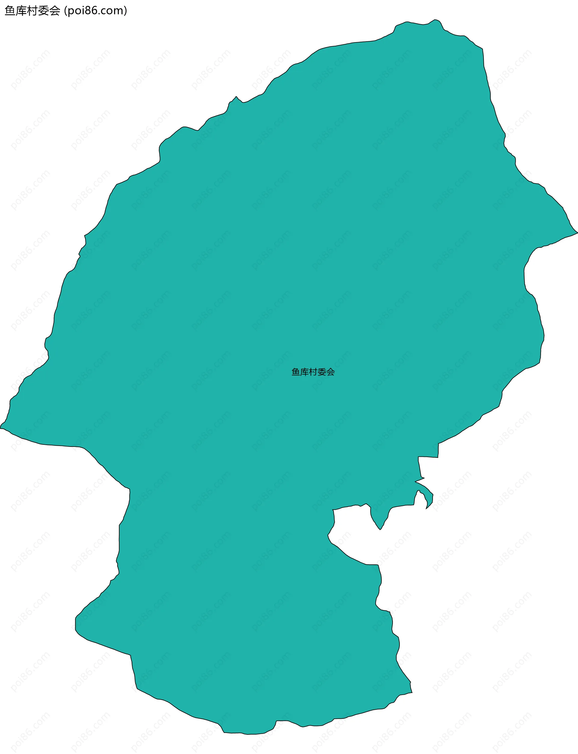 鱼库村委会边界地图