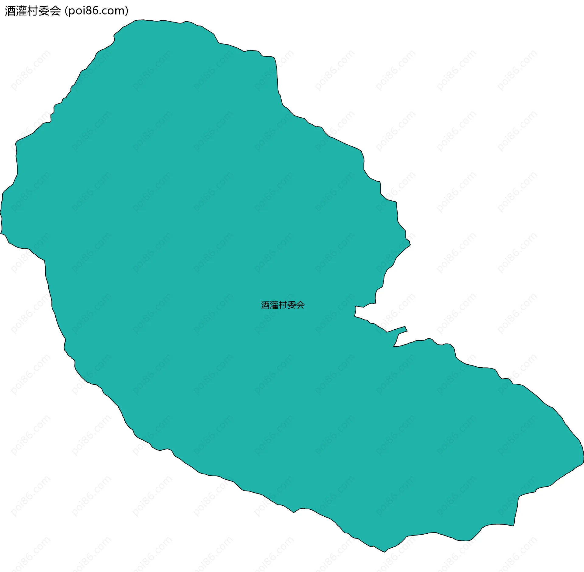 酒灌村委会边界地图