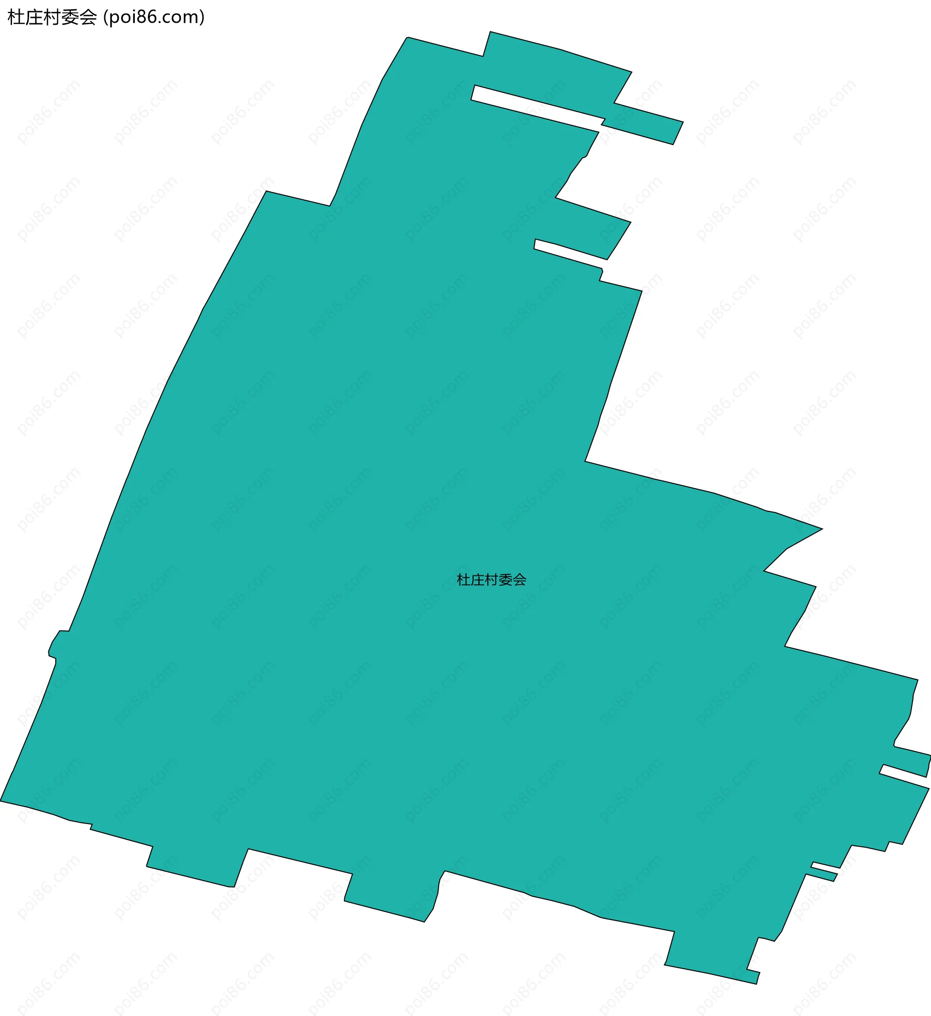 杜庄村委会边界地图