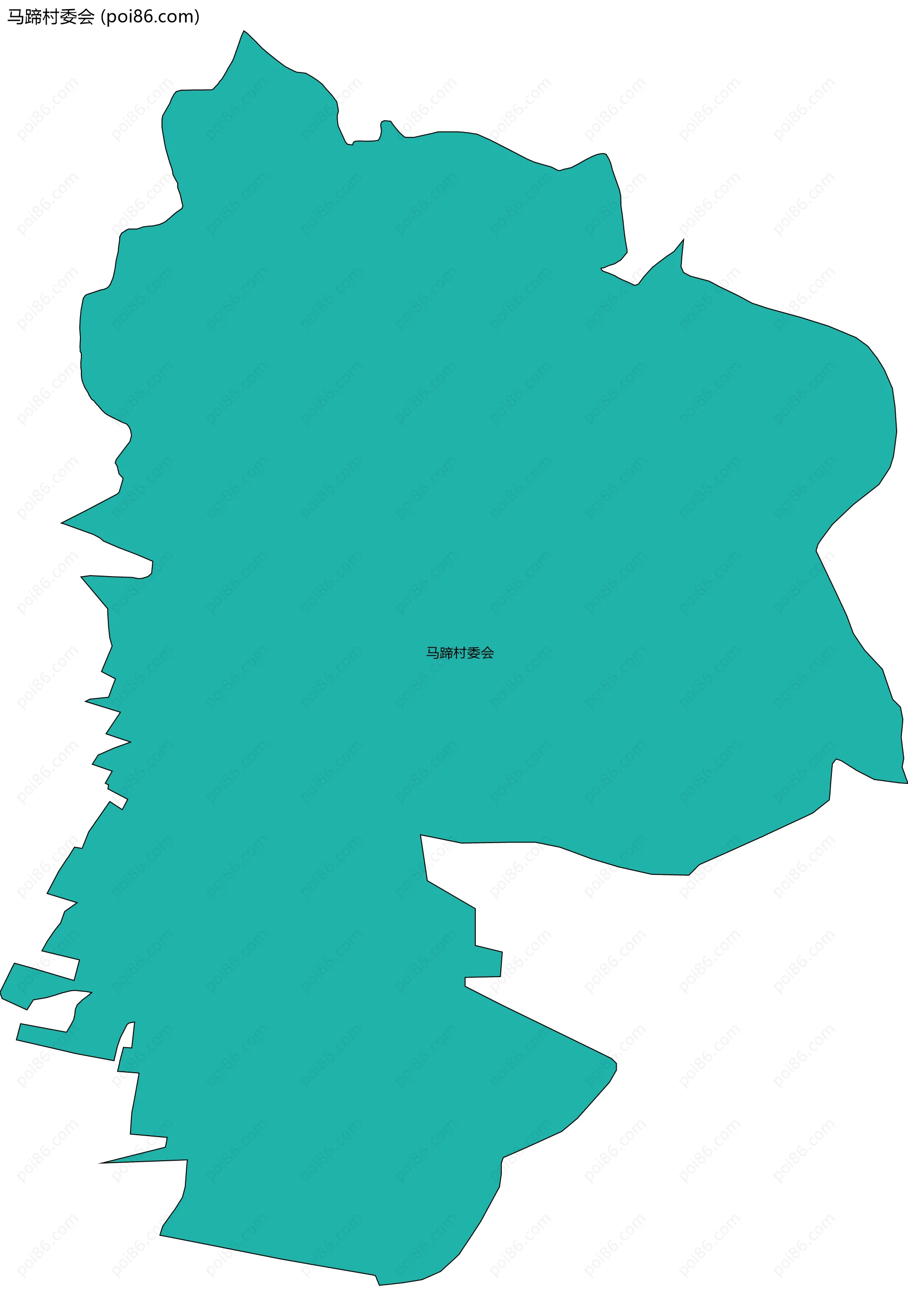 马蹄村委会边界地图