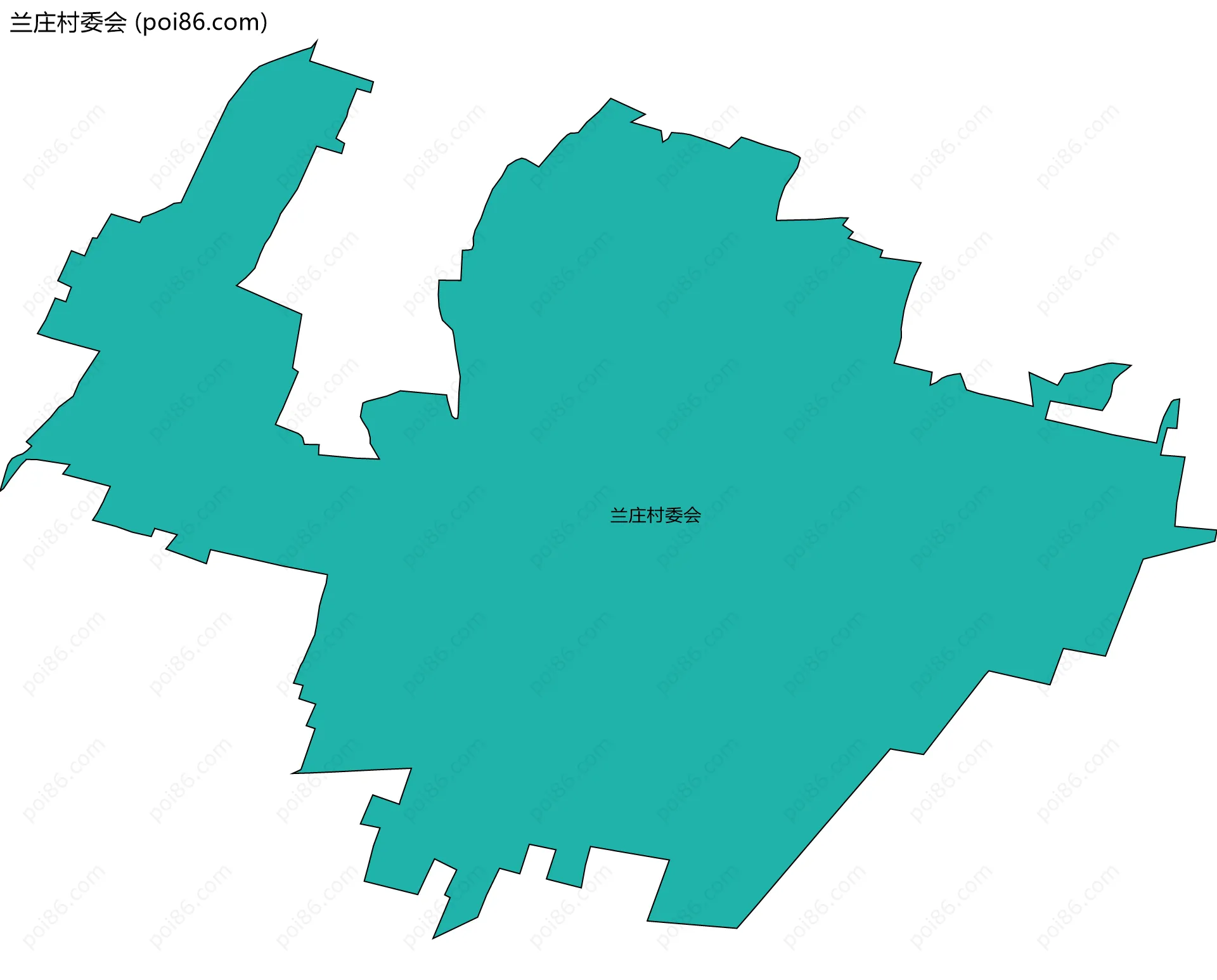 兰庄村委会边界地图