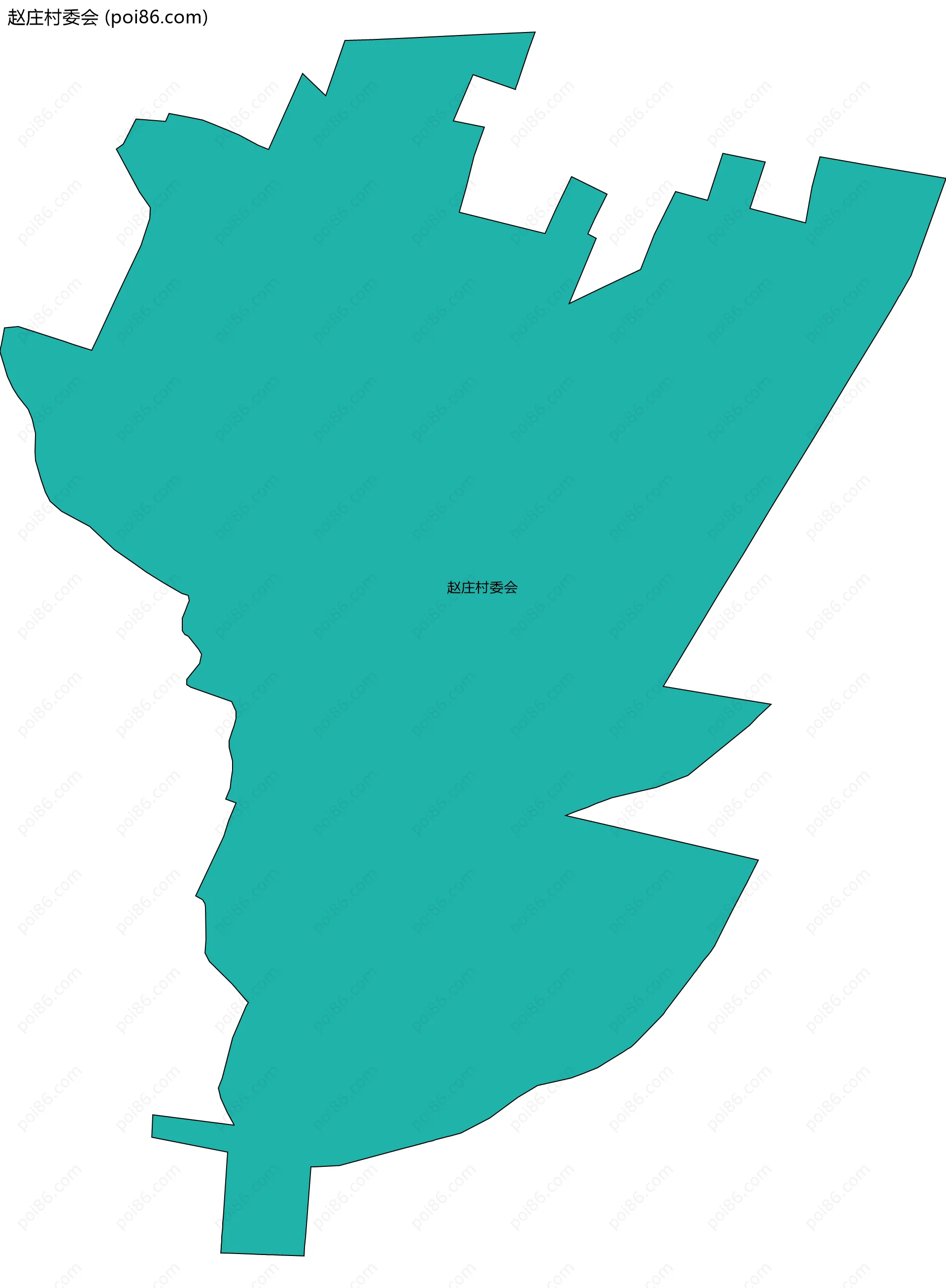 赵庄村委会边界地图
