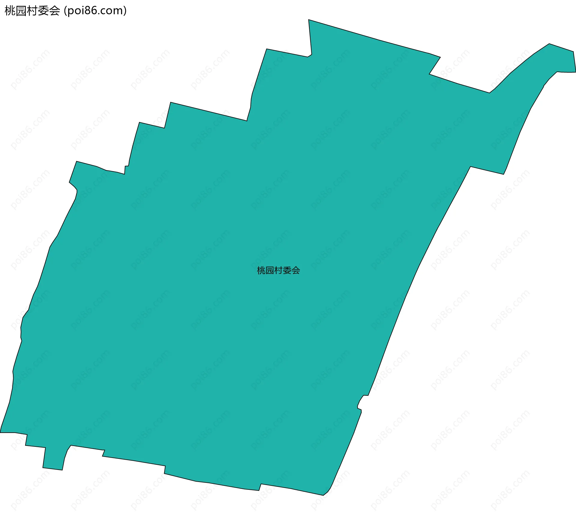桃园村委会边界地图