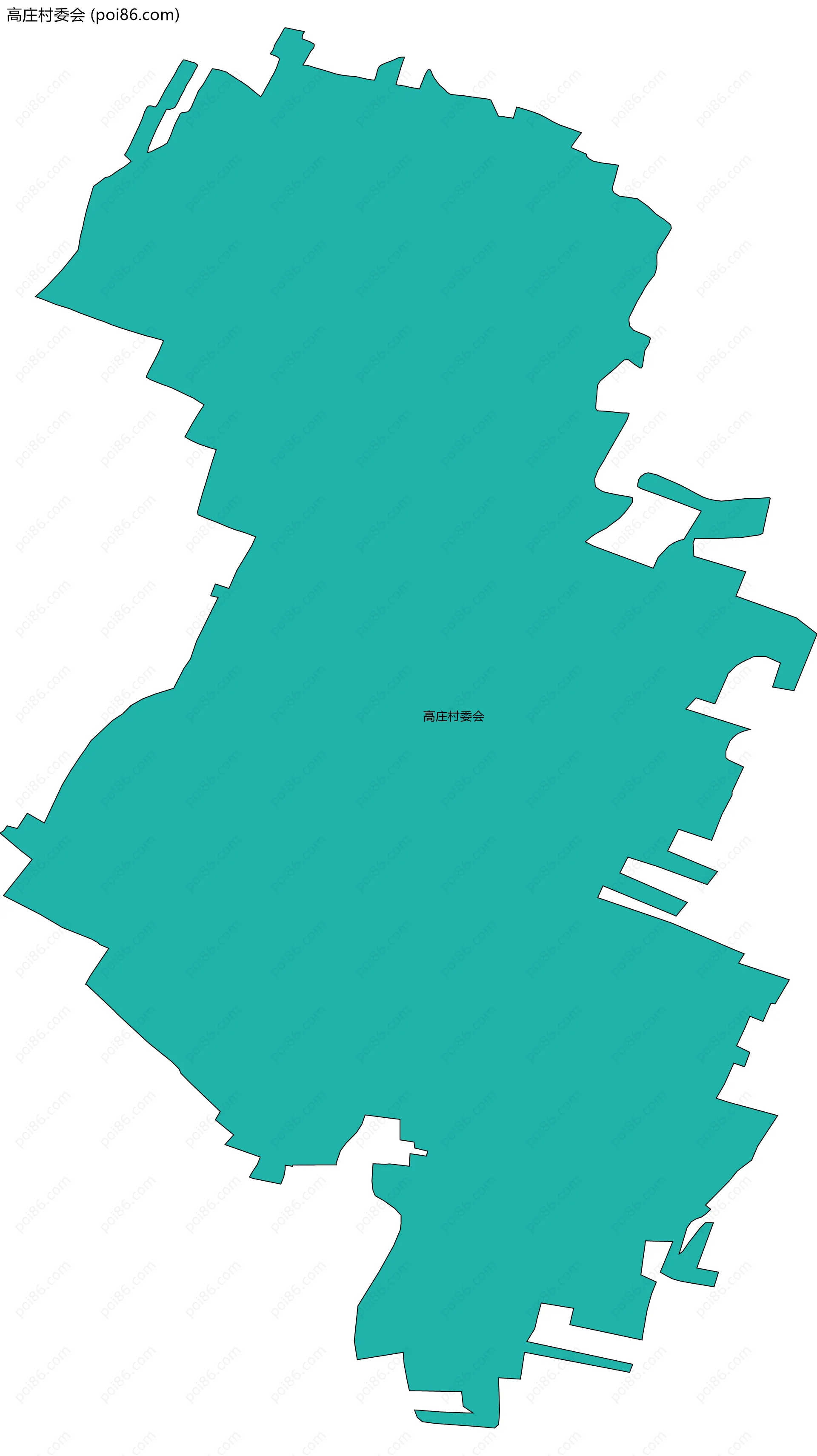 高庄村委会边界地图