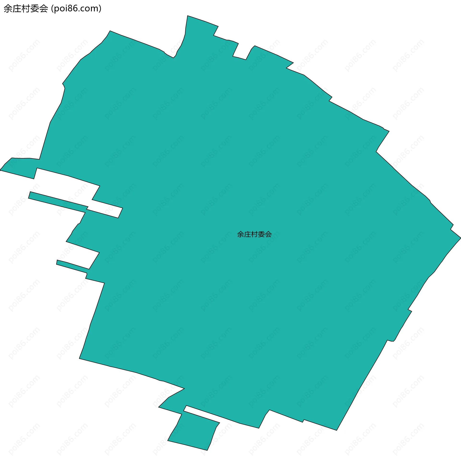 余庄村委会边界地图