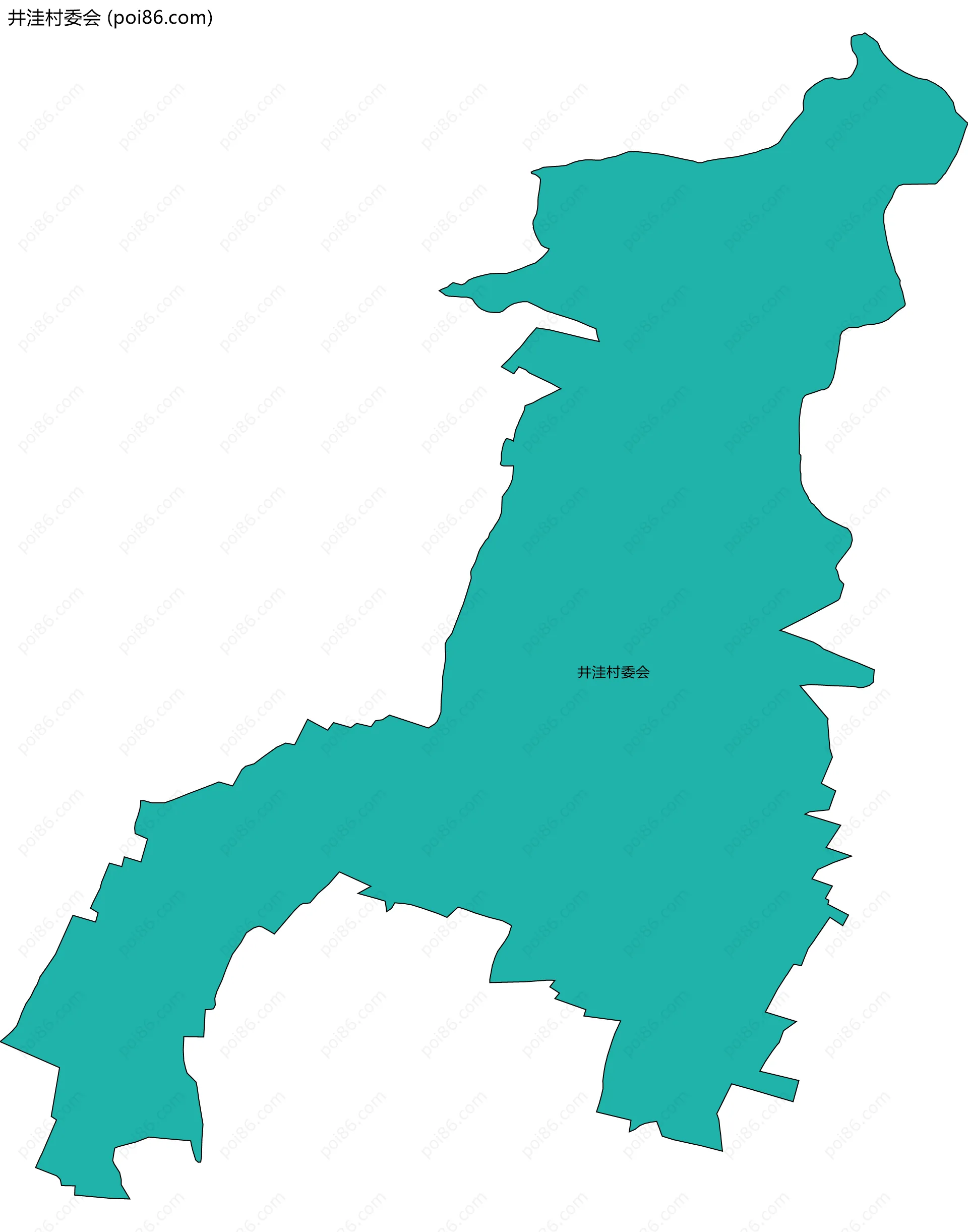 井洼村委会边界地图