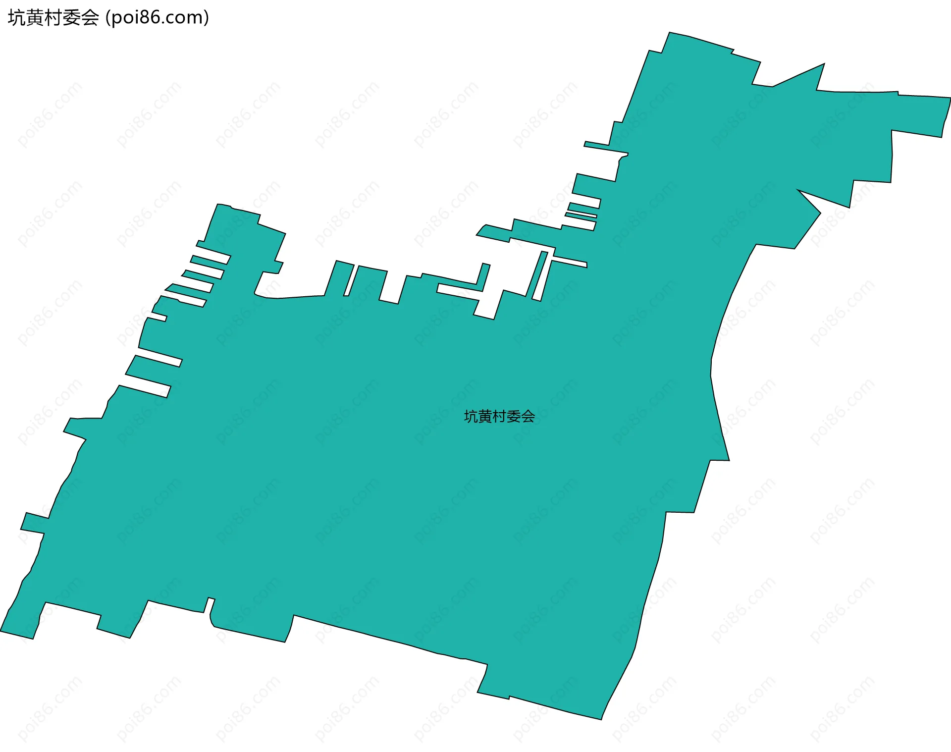 坑黄村委会边界地图
