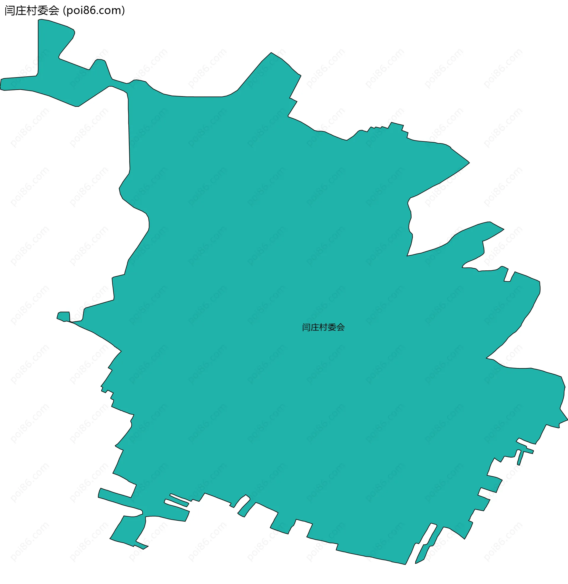 闫庄村委会边界地图