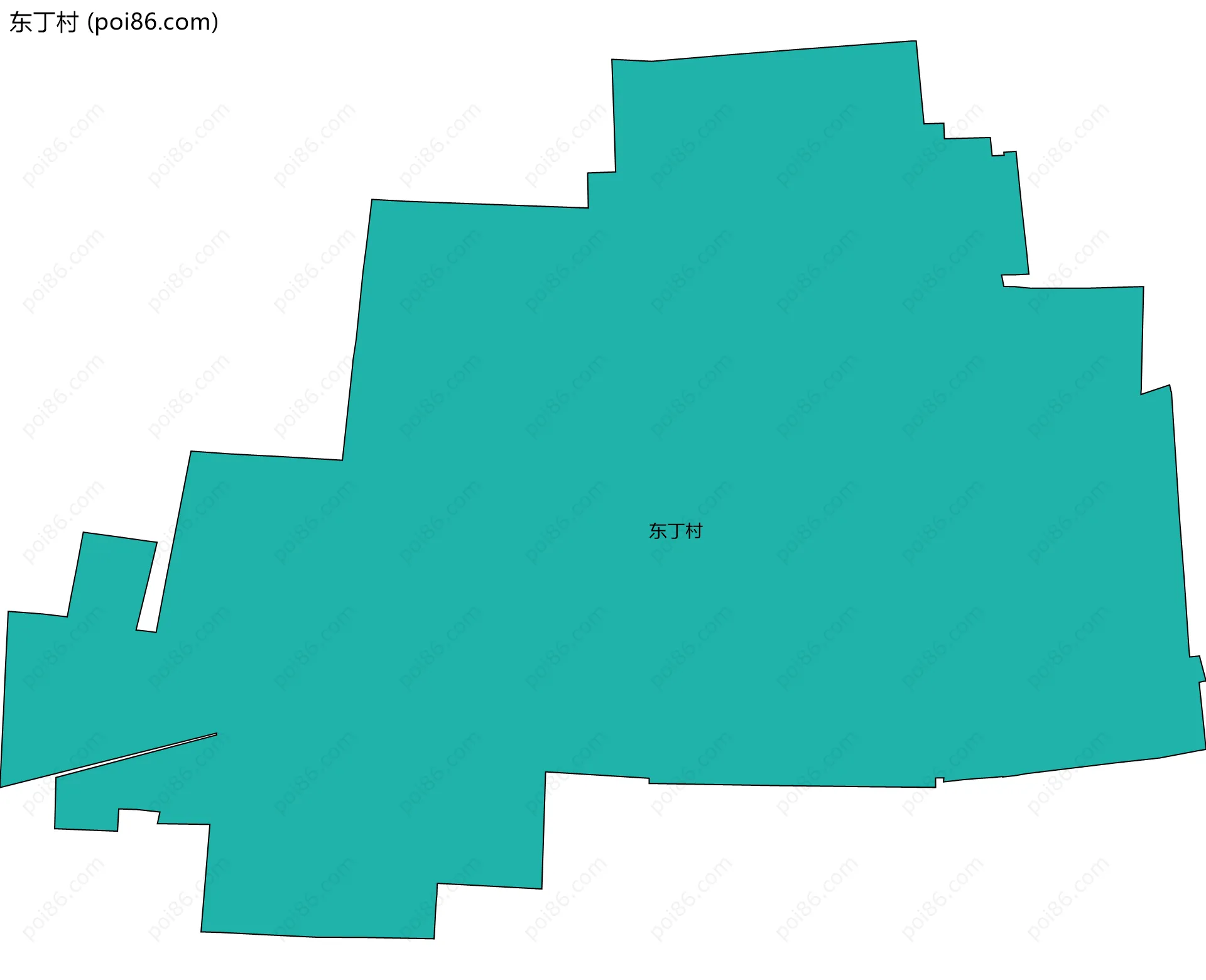 东丁村边界地图