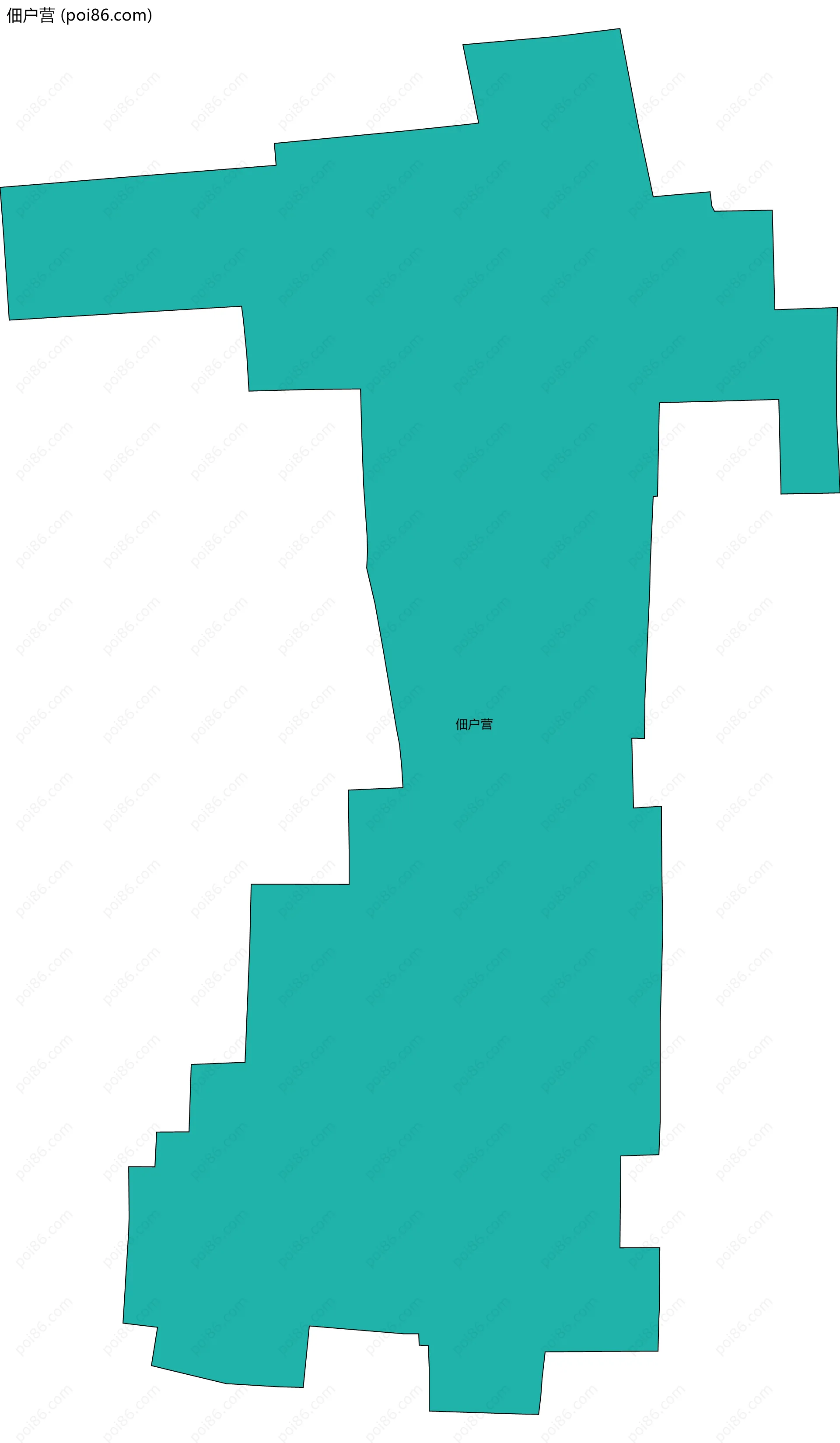 佃户营边界地图