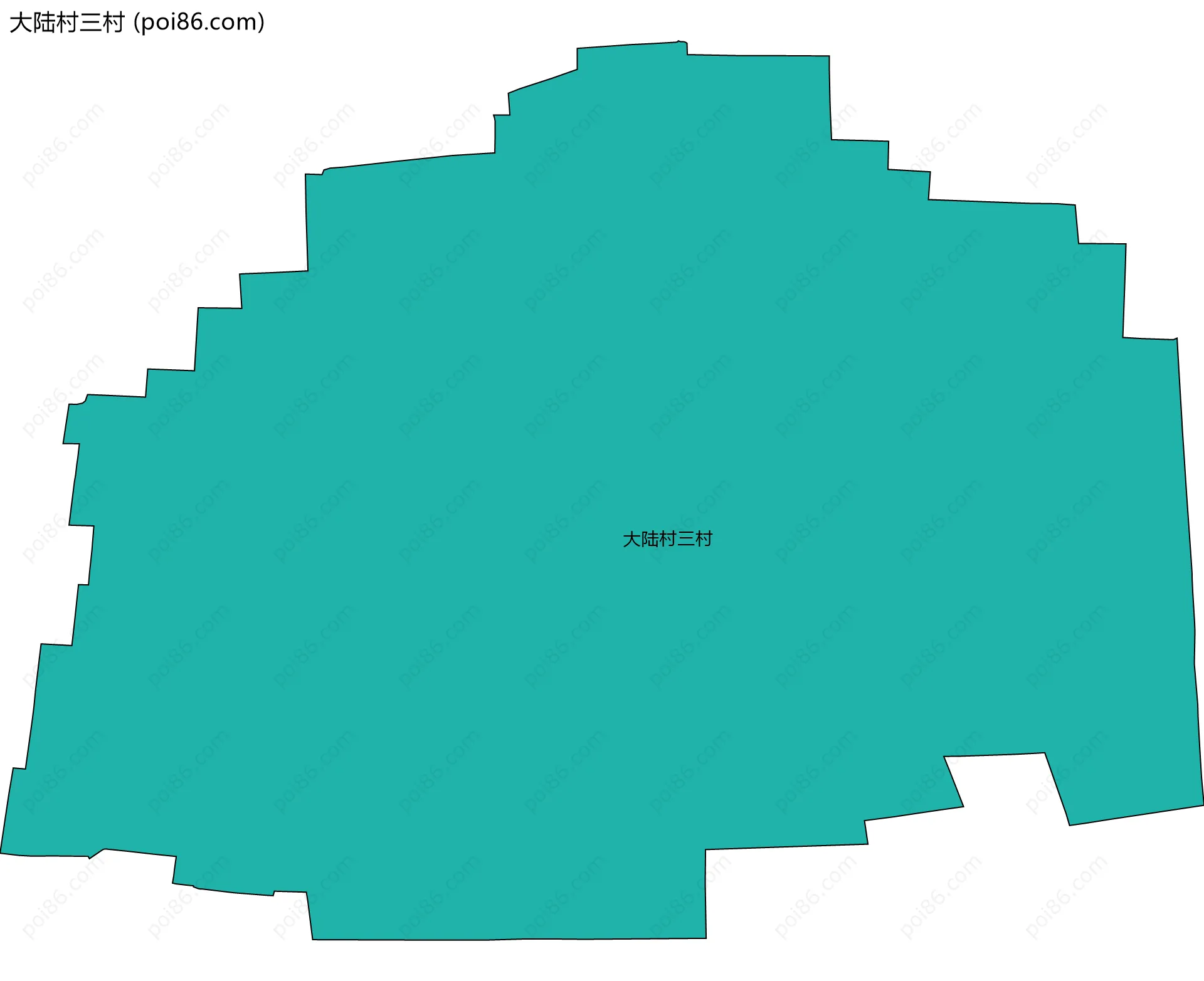 大陆村三村边界地图