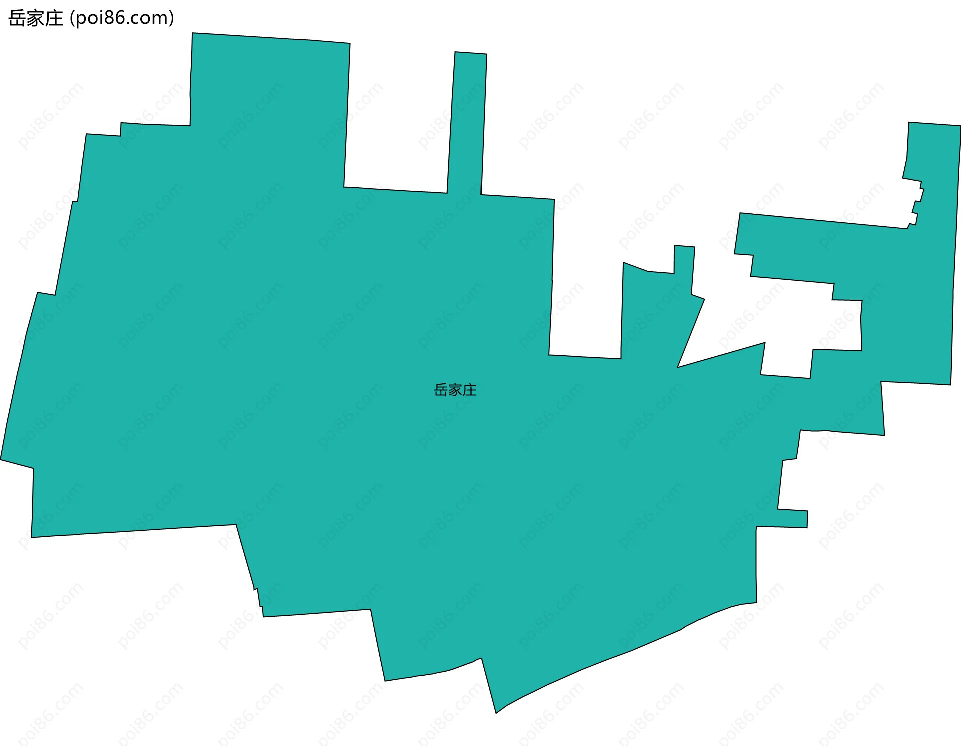 岳家庄边界地图