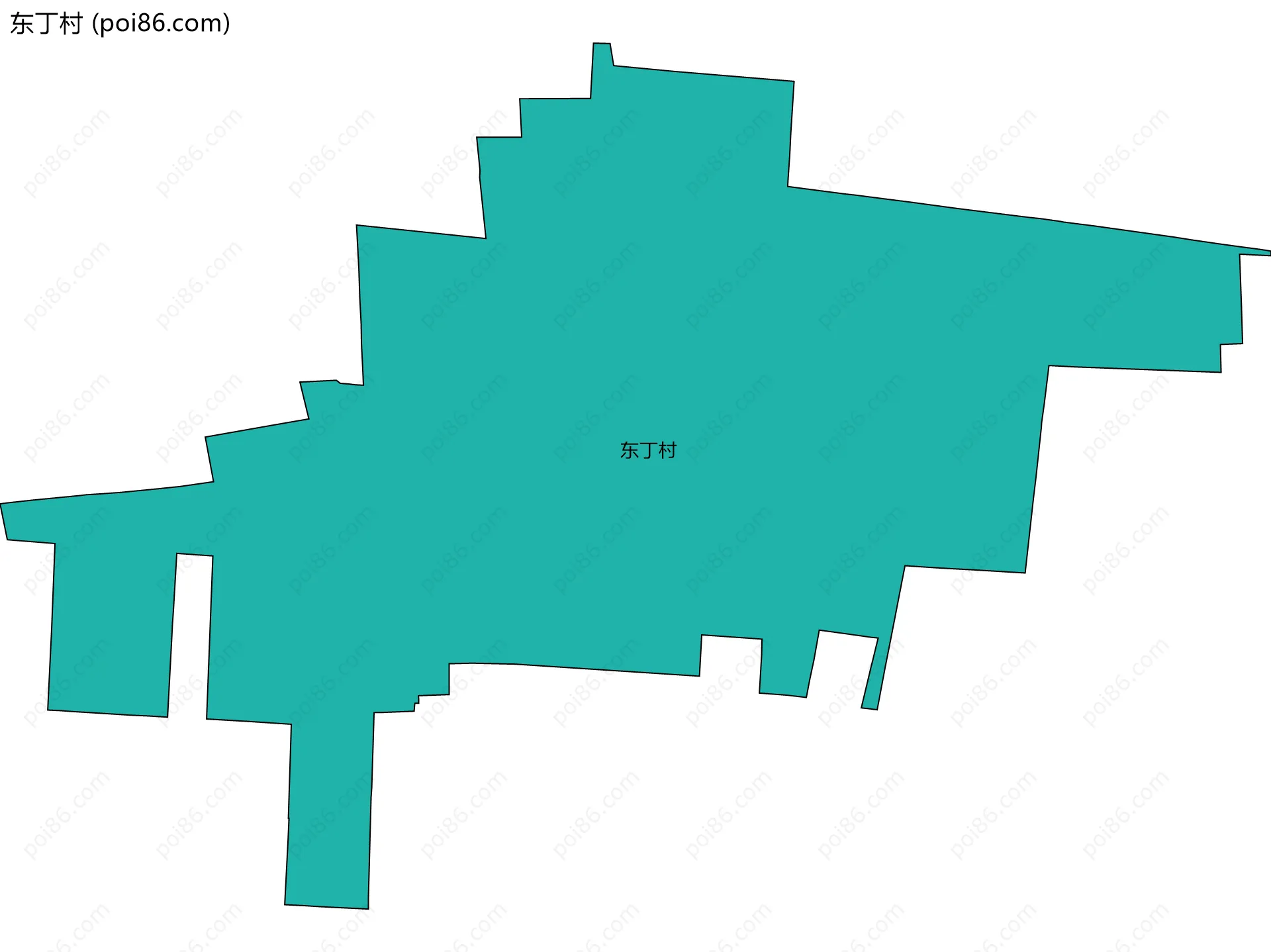 东丁村边界地图