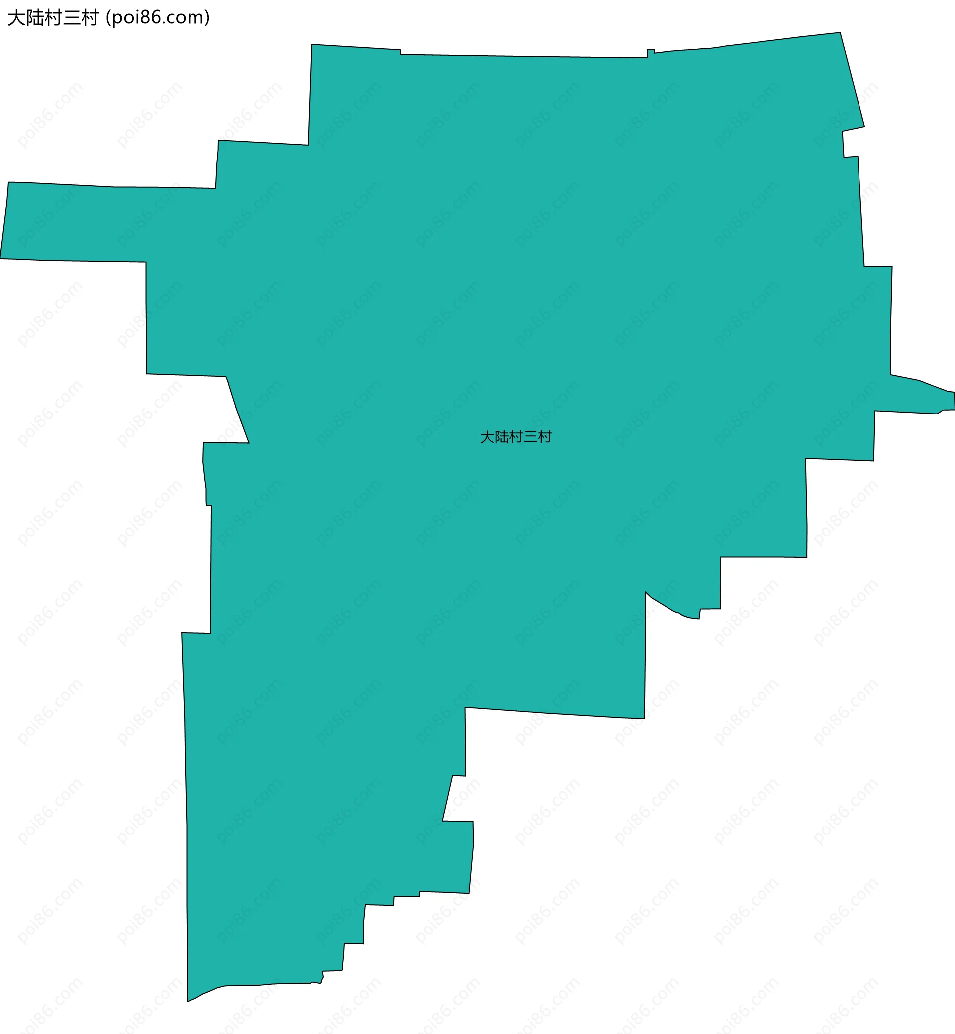 大陆村三村边界地图