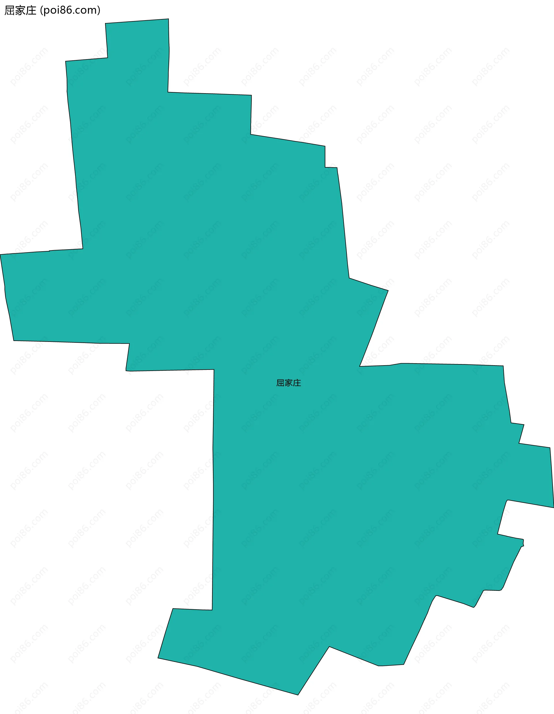 屈家庄边界地图