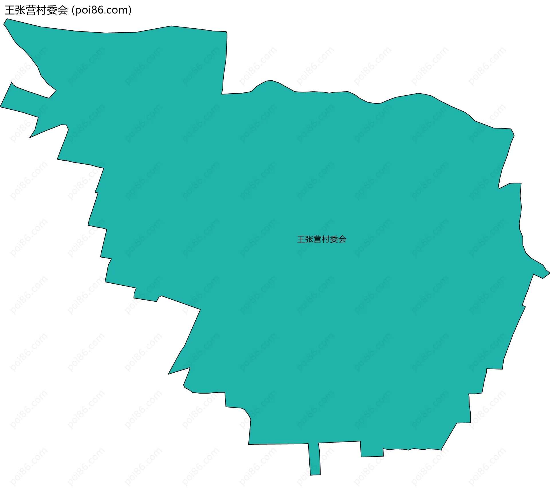 王张营村委会边界地图