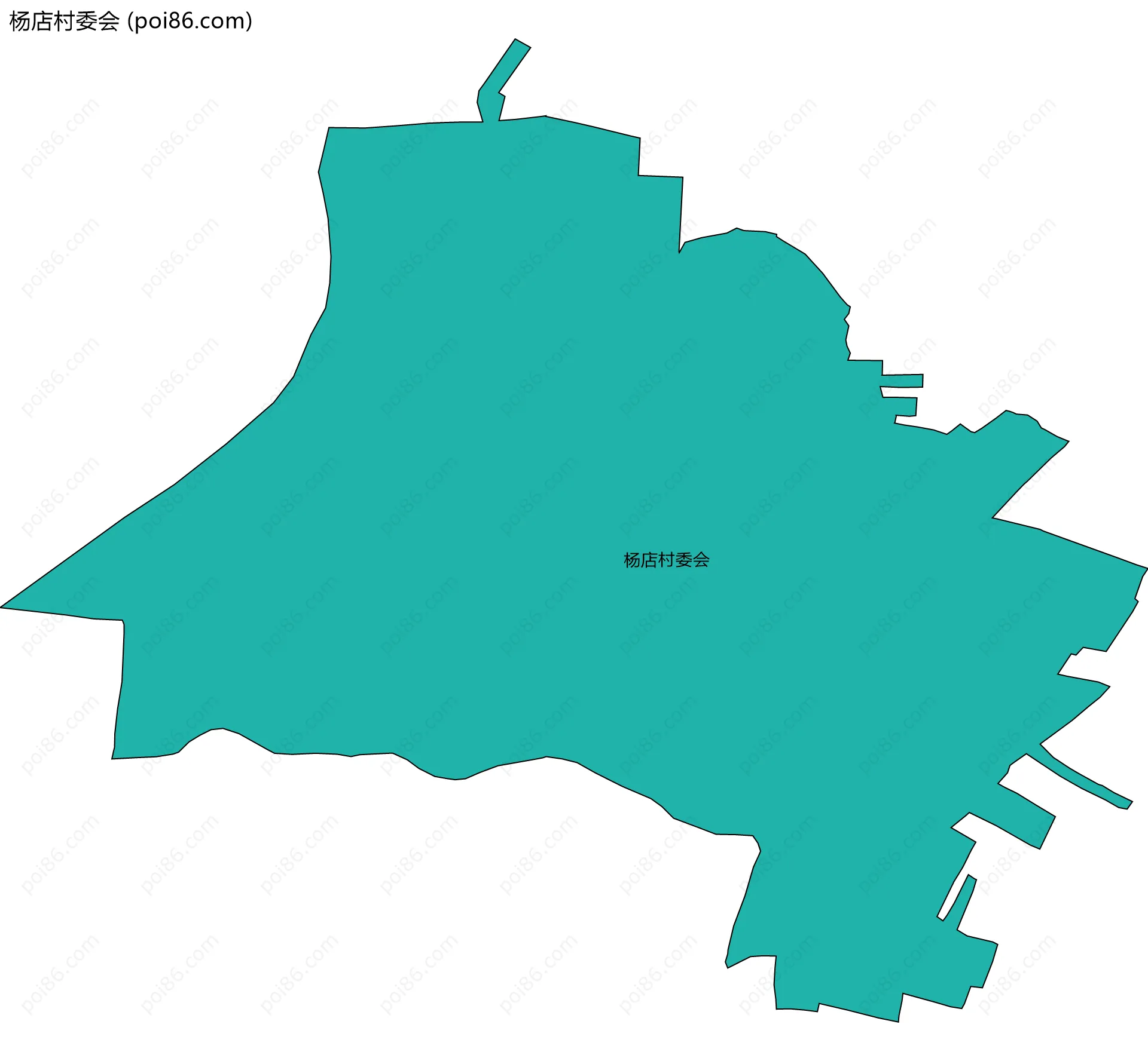 杨店村委会边界地图