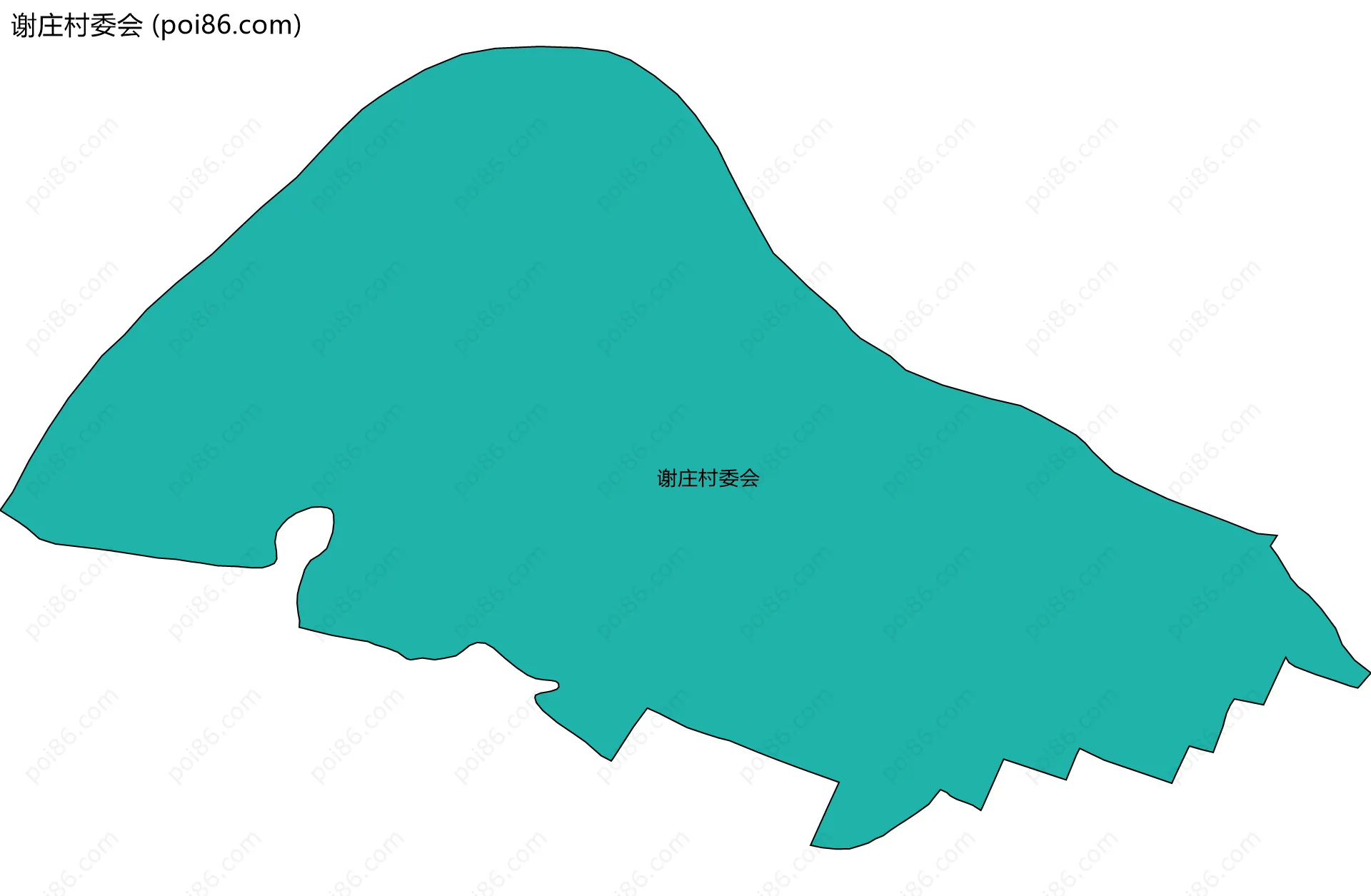 谢庄村委会边界地图
