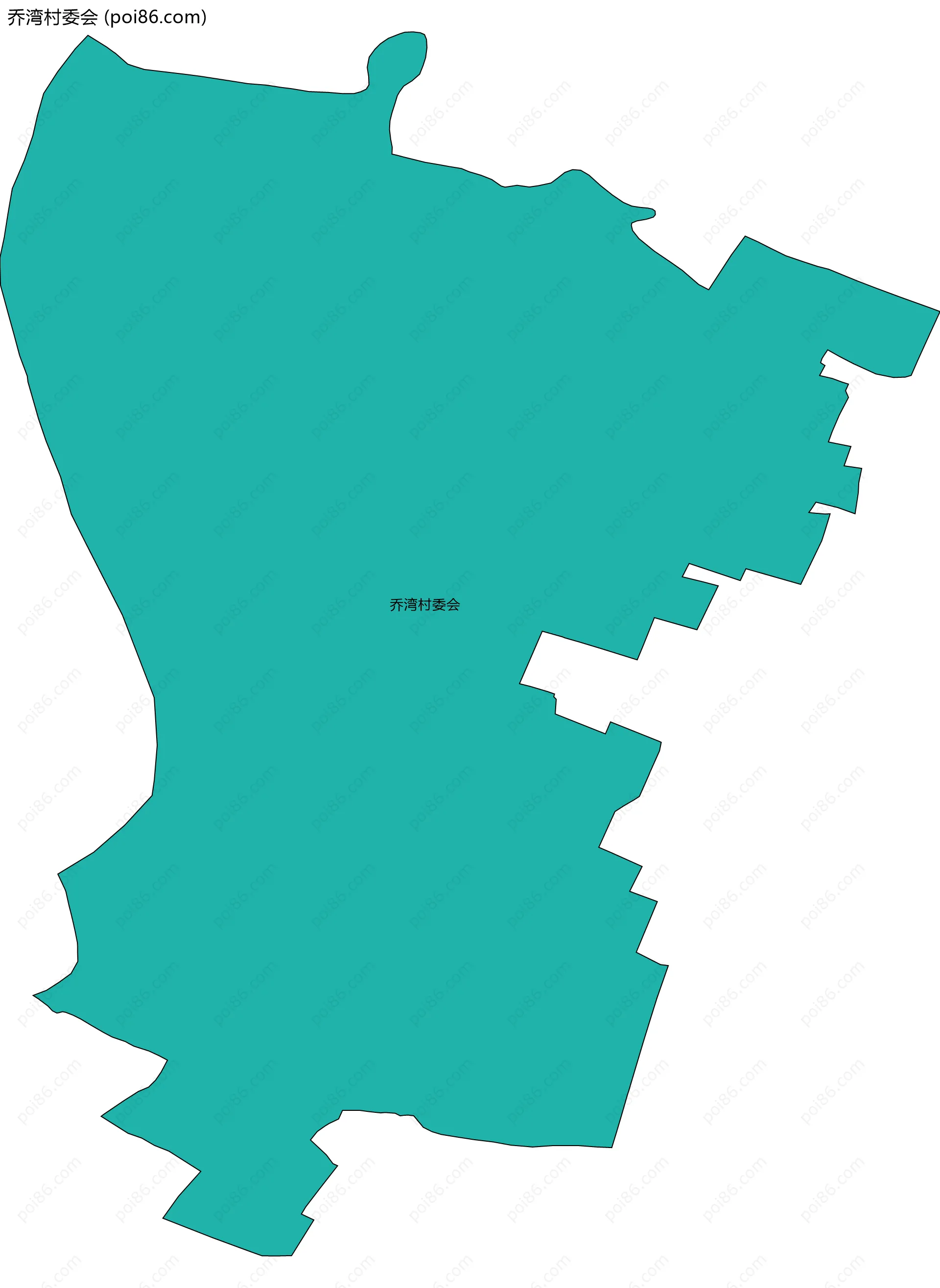 乔湾村委会边界地图