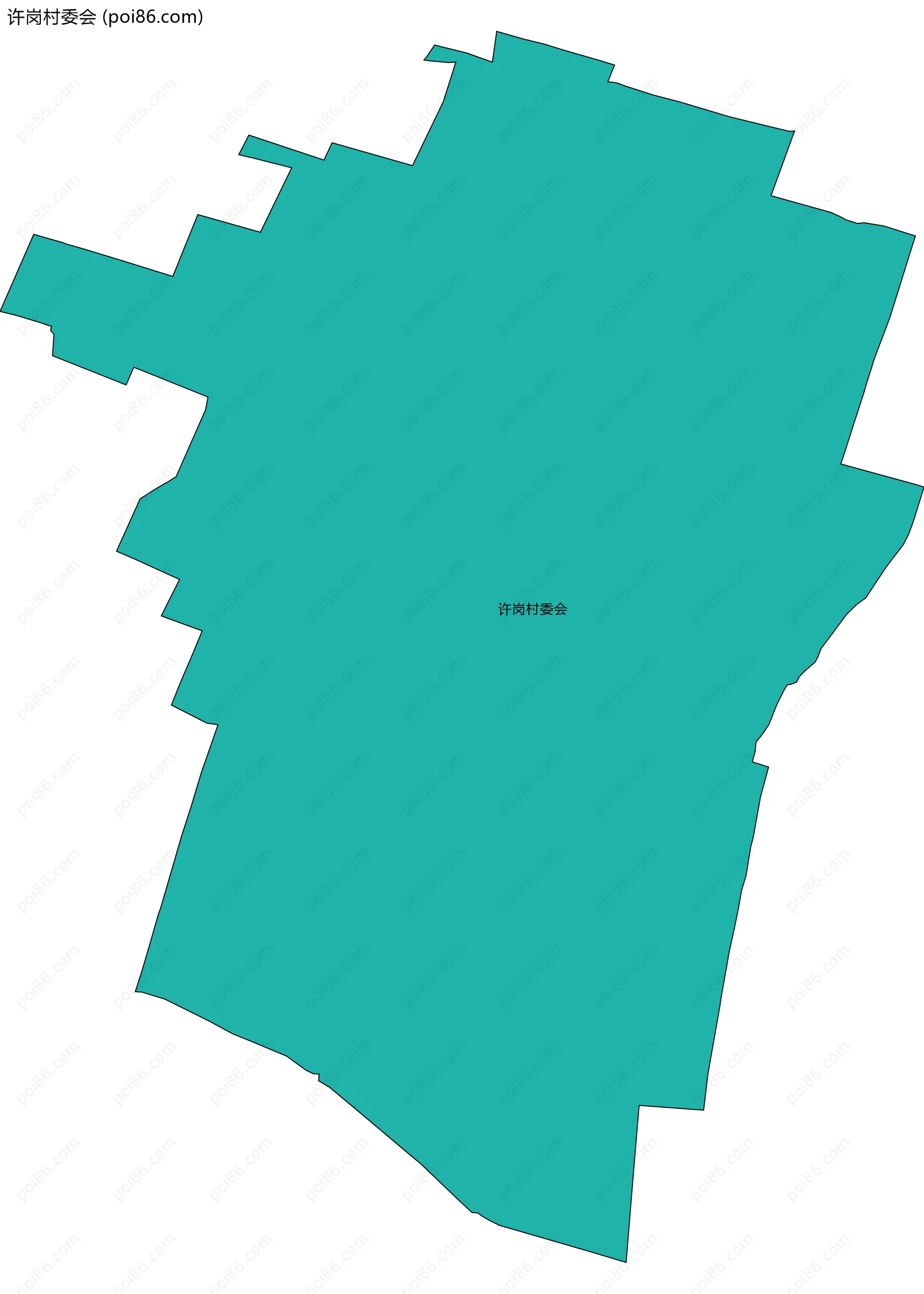 许岗村委会边界地图