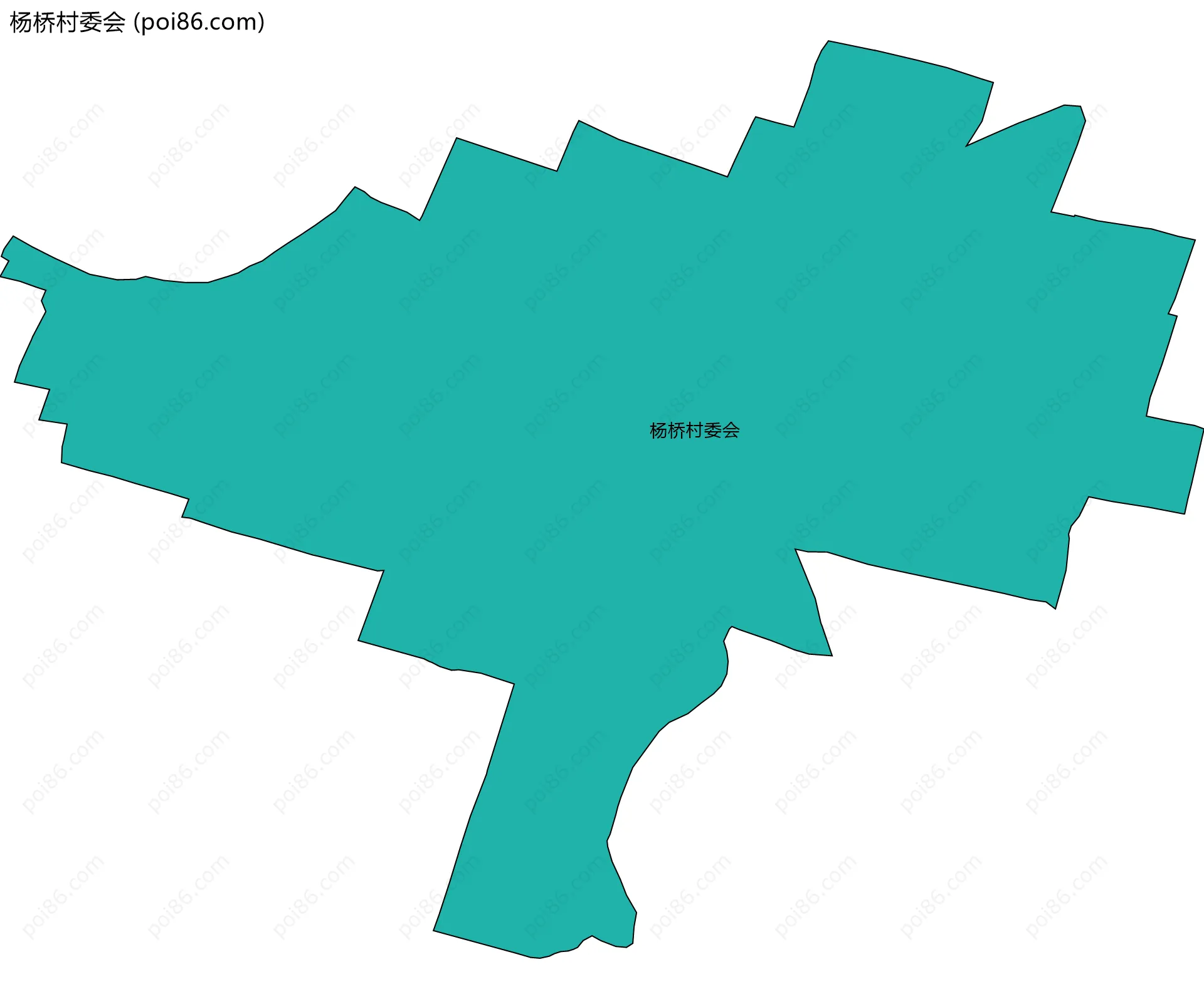 杨桥村委会边界地图