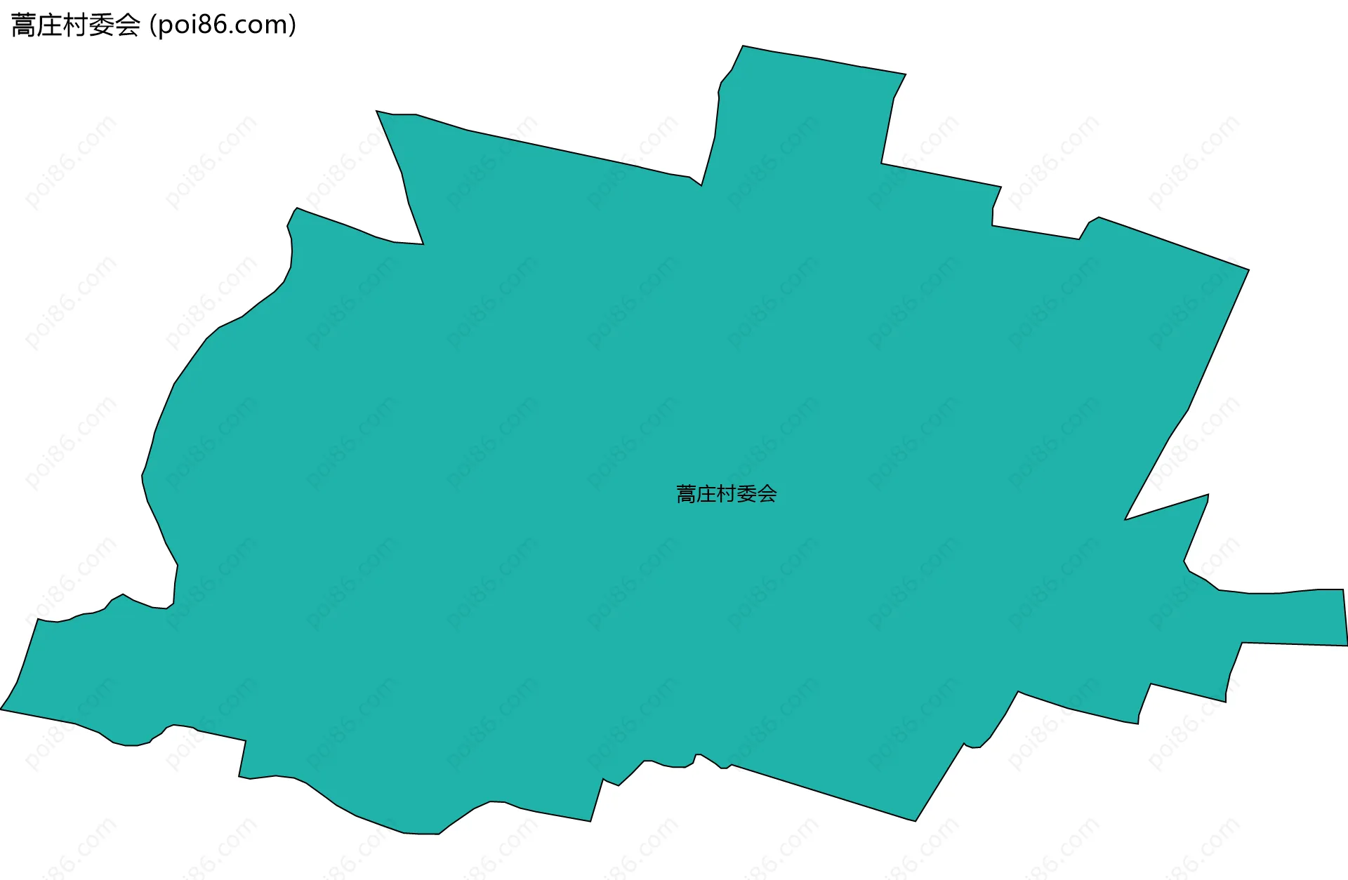 蒿庄村委会边界地图