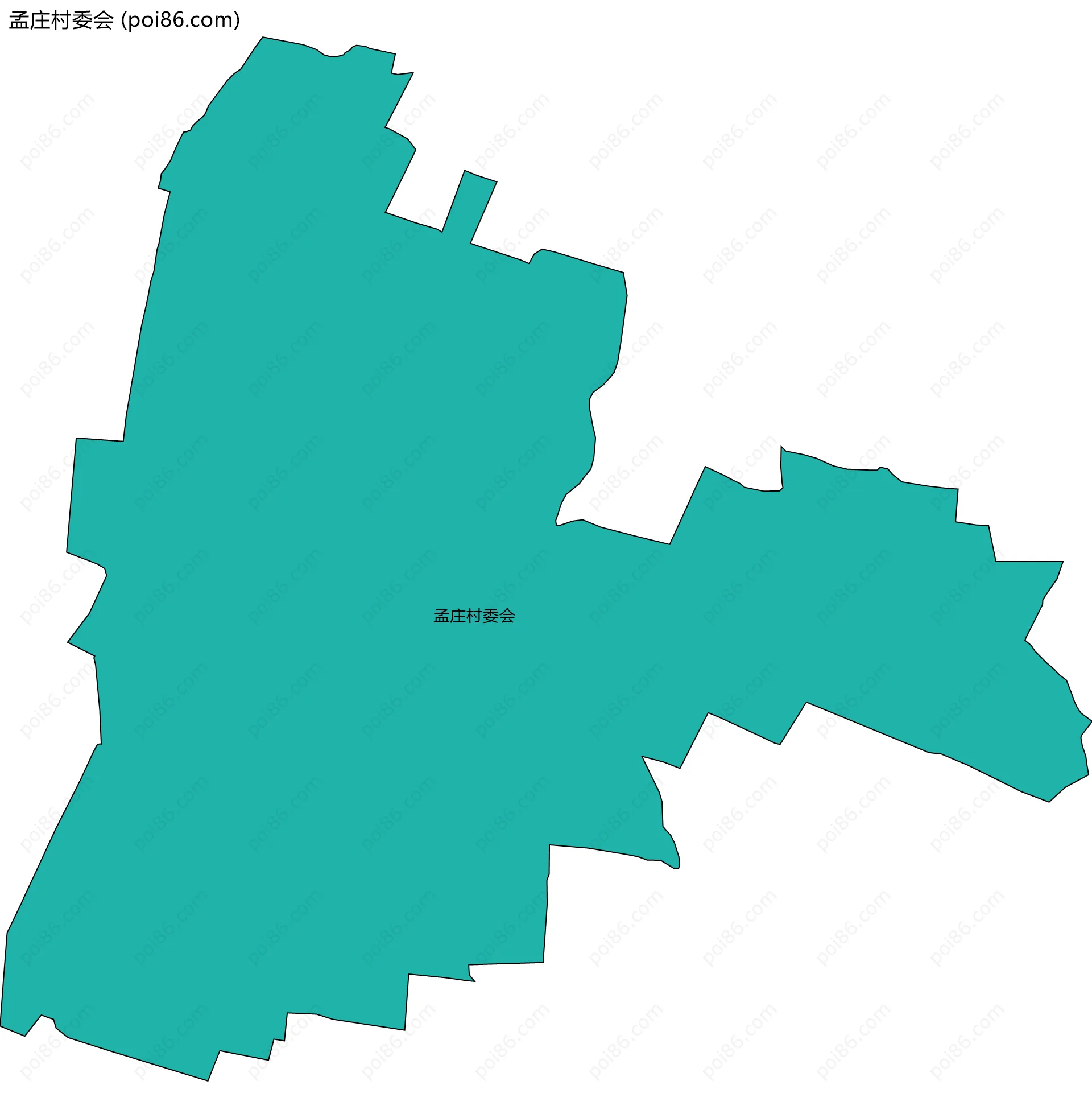 孟庄村委会边界地图