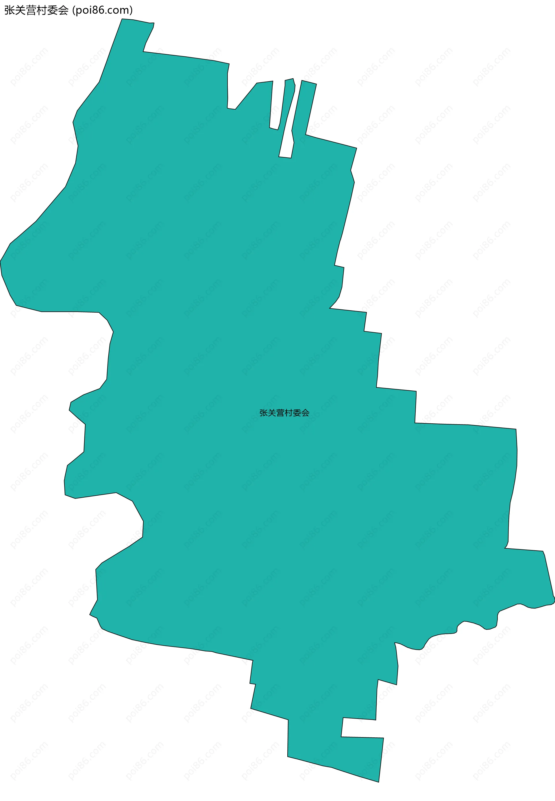 张关营村委会边界地图