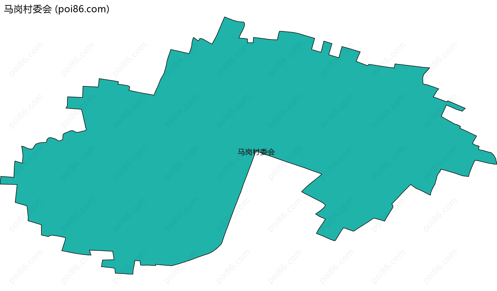 马岗村委会边界地图