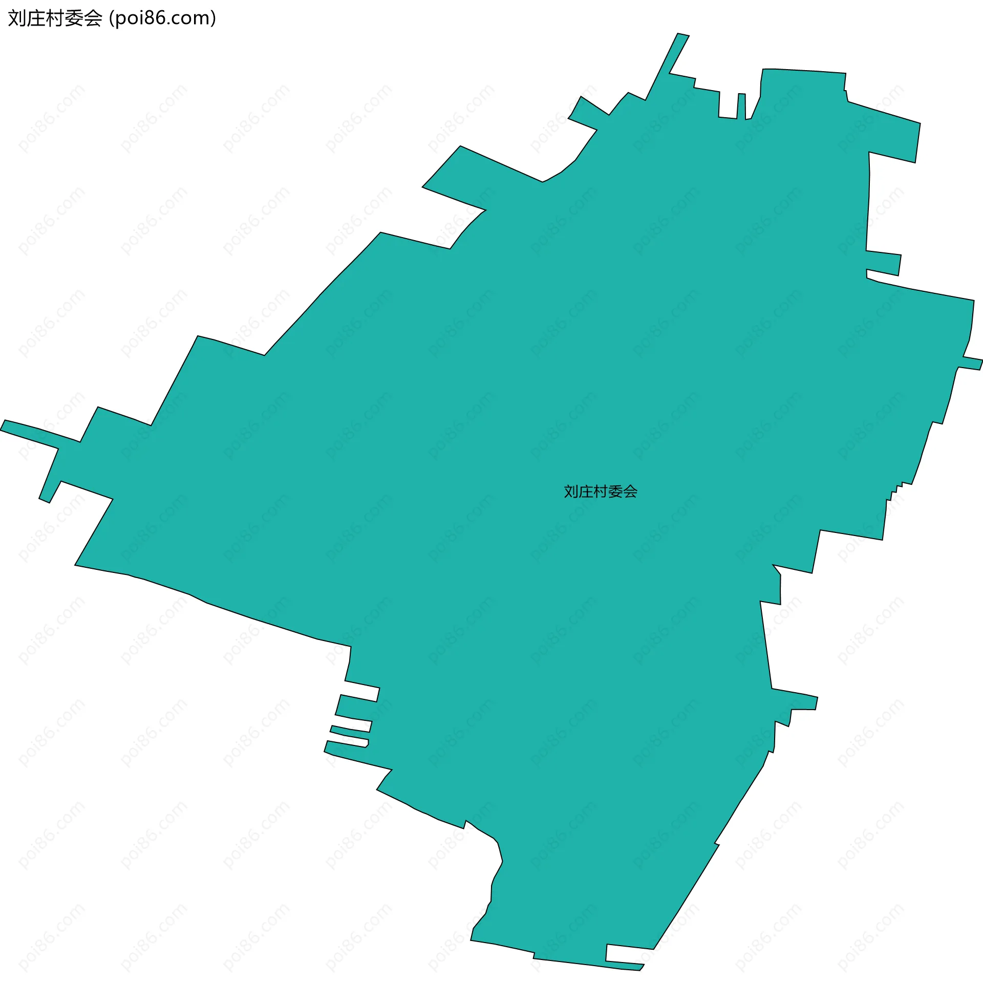刘庄村委会边界地图