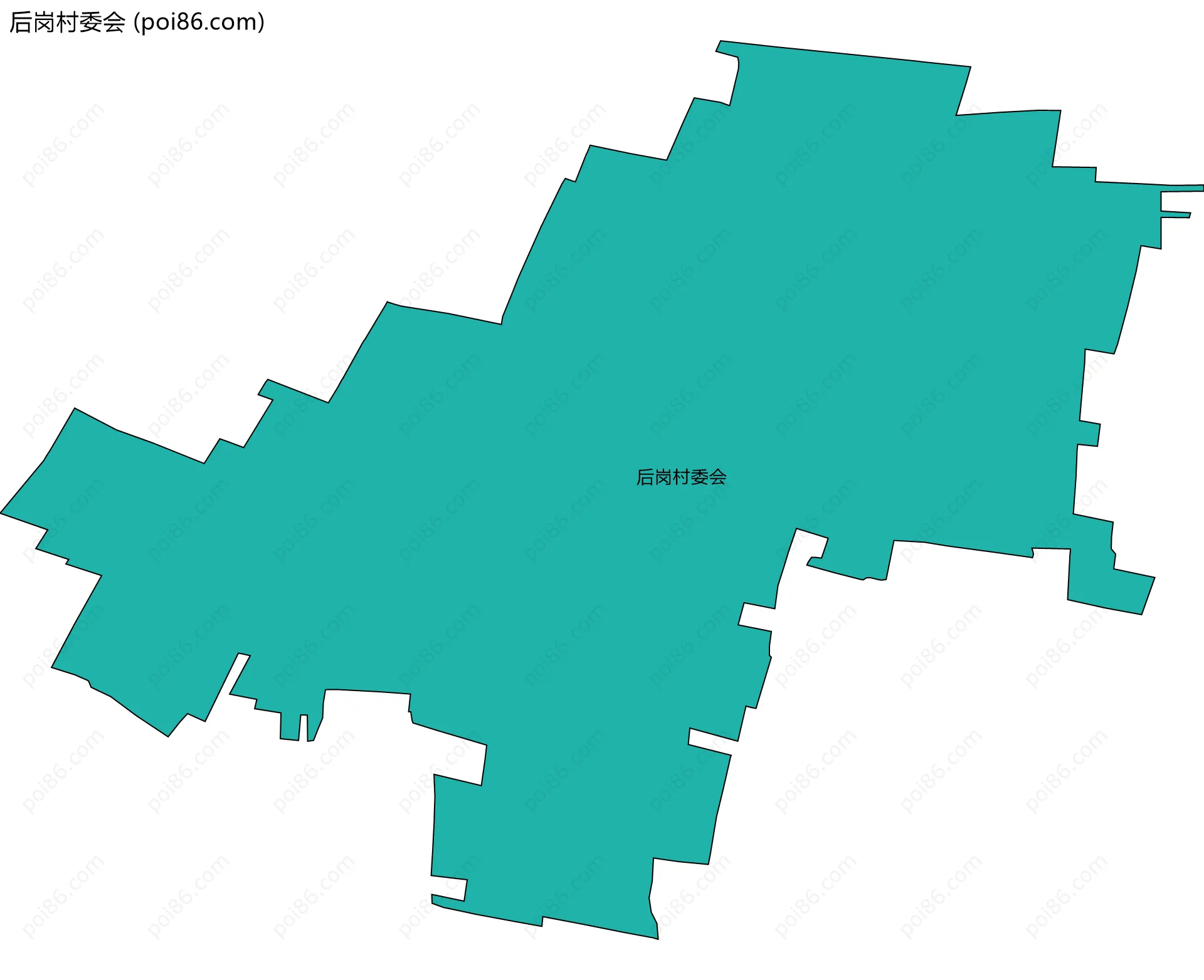 后岗村委会边界地图