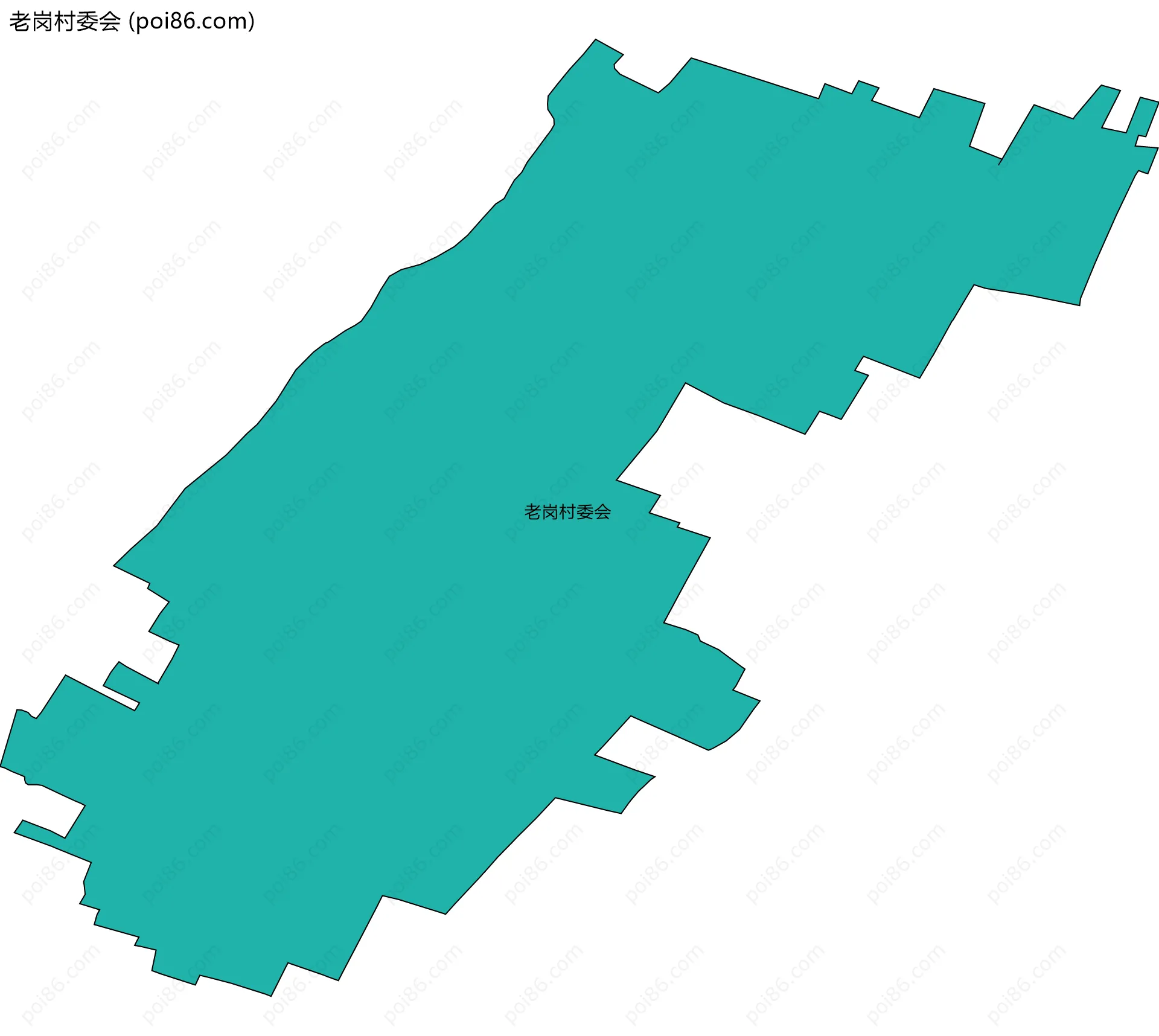 老岗村委会边界地图