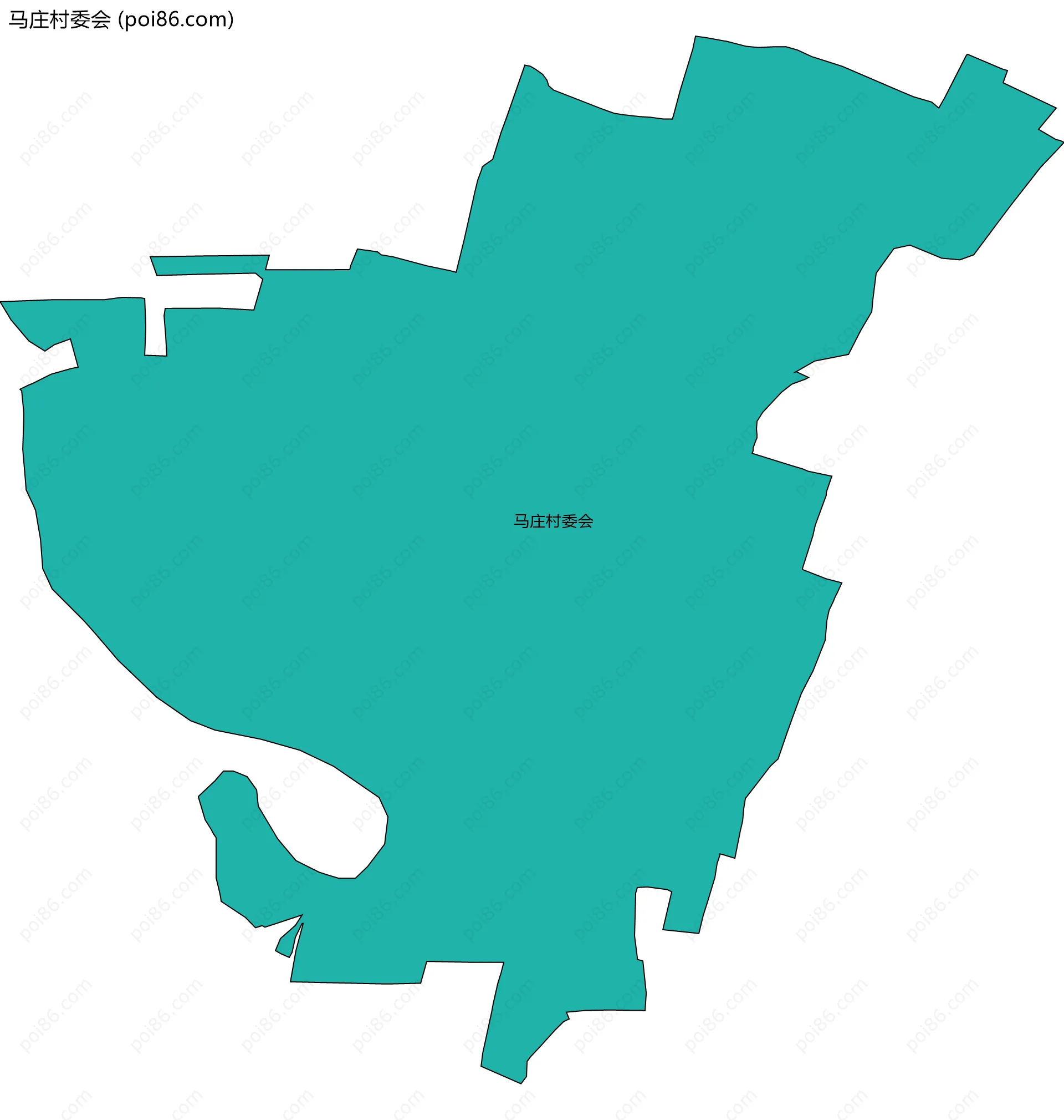 马庄村委会边界地图