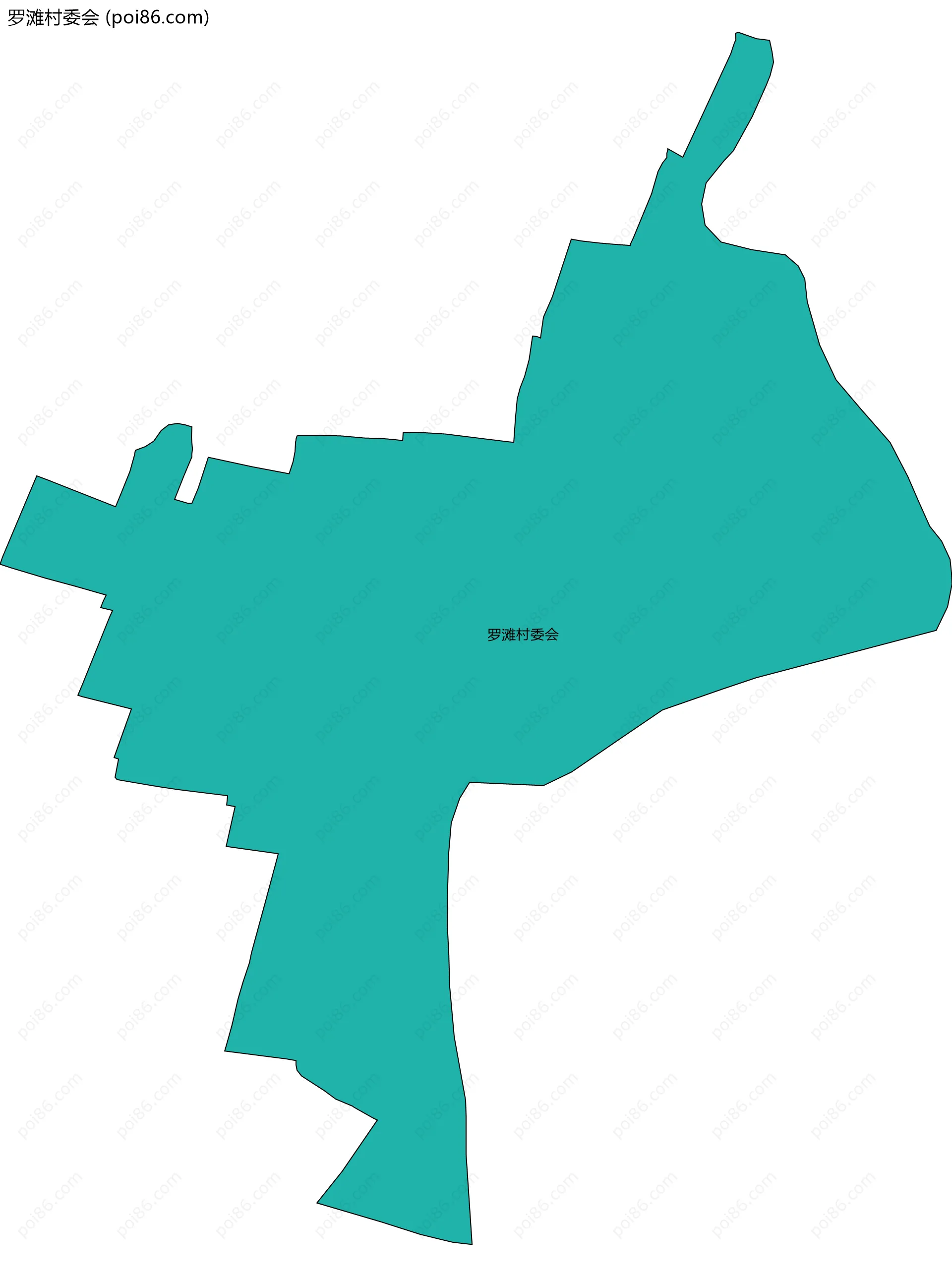 罗滩村委会边界地图