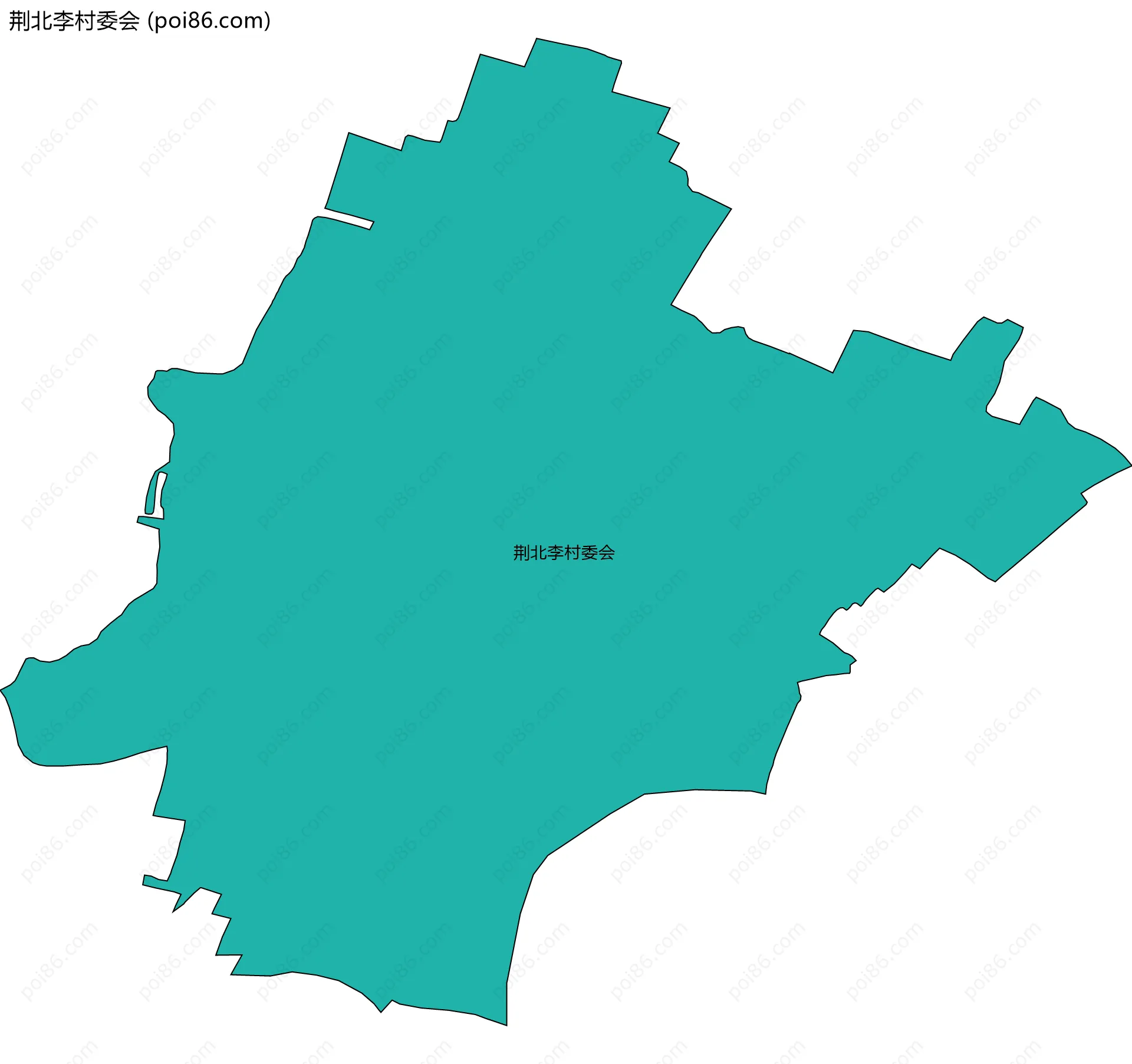 荆北李村委会边界地图