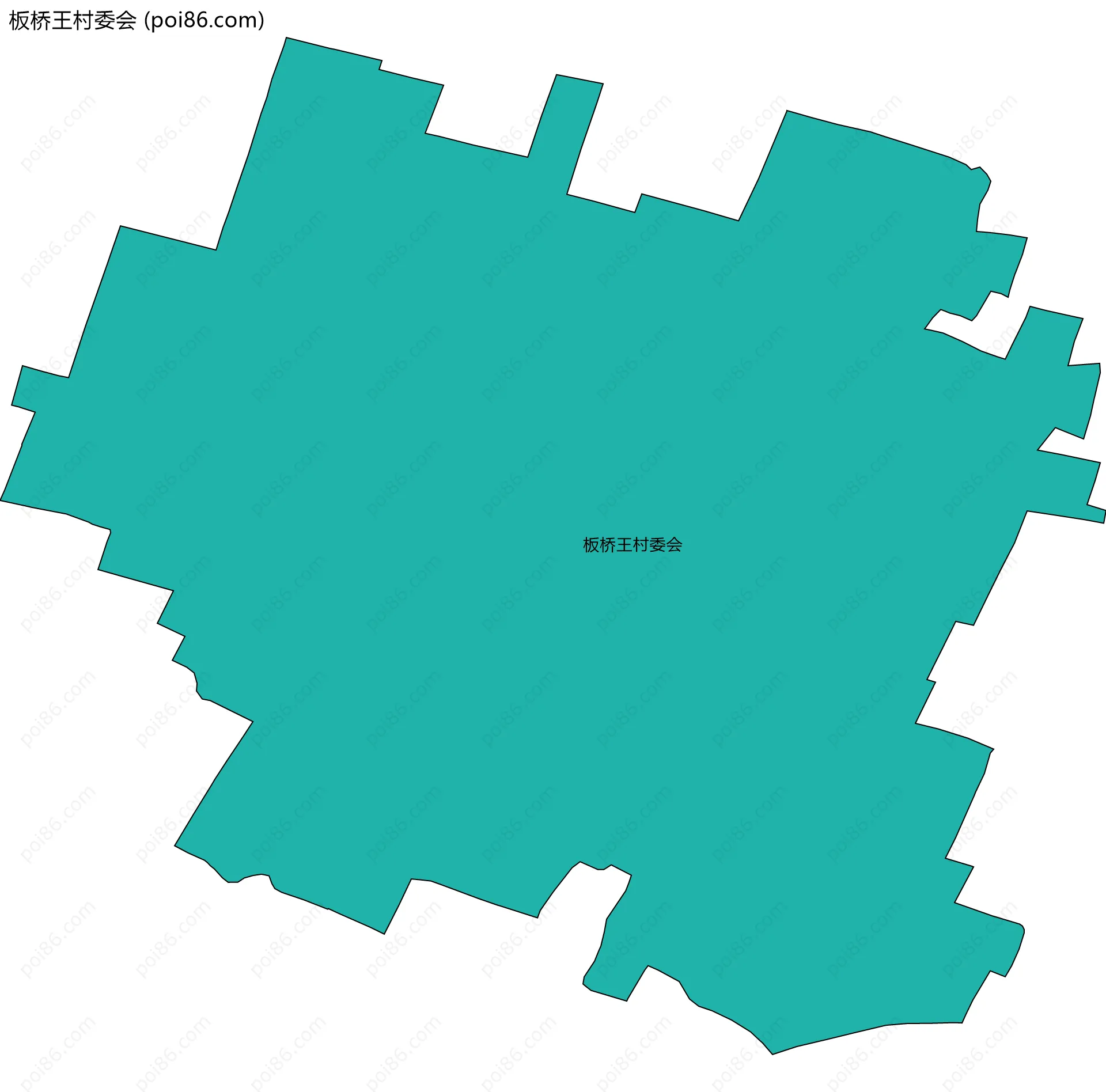 板桥王村委会边界地图