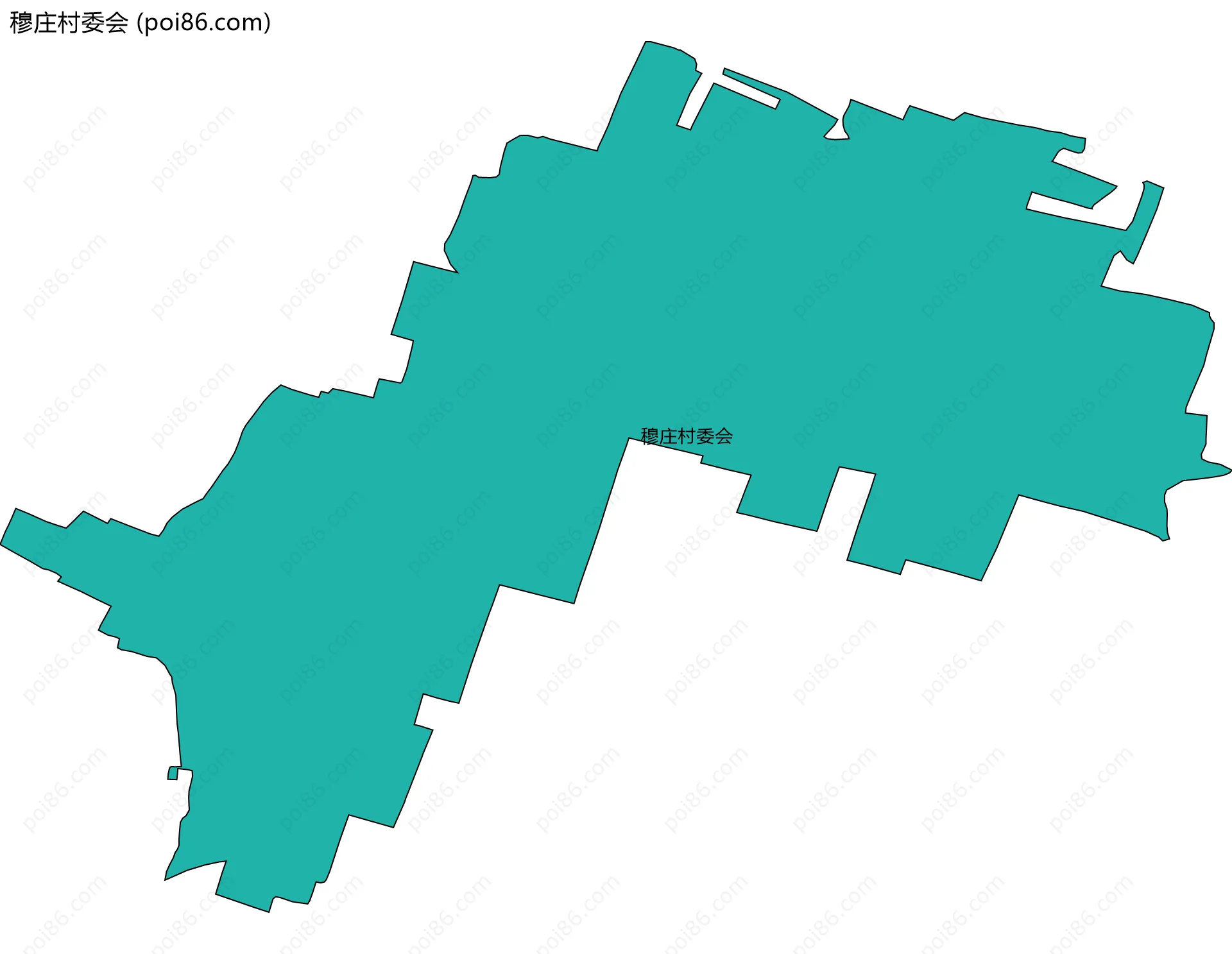 穆庄村委会边界地图