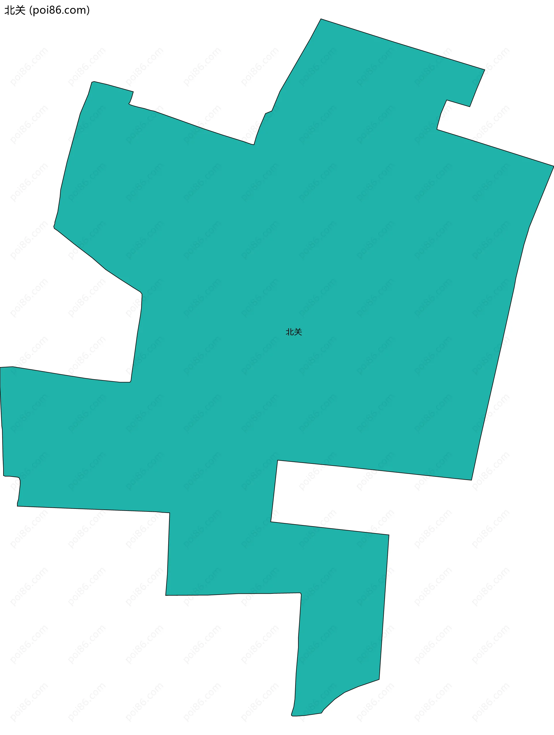 北关边界地图
