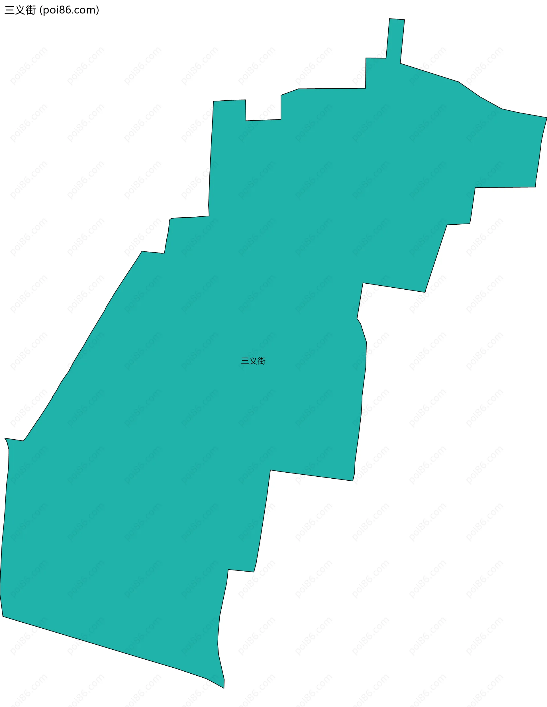 三义街边界地图