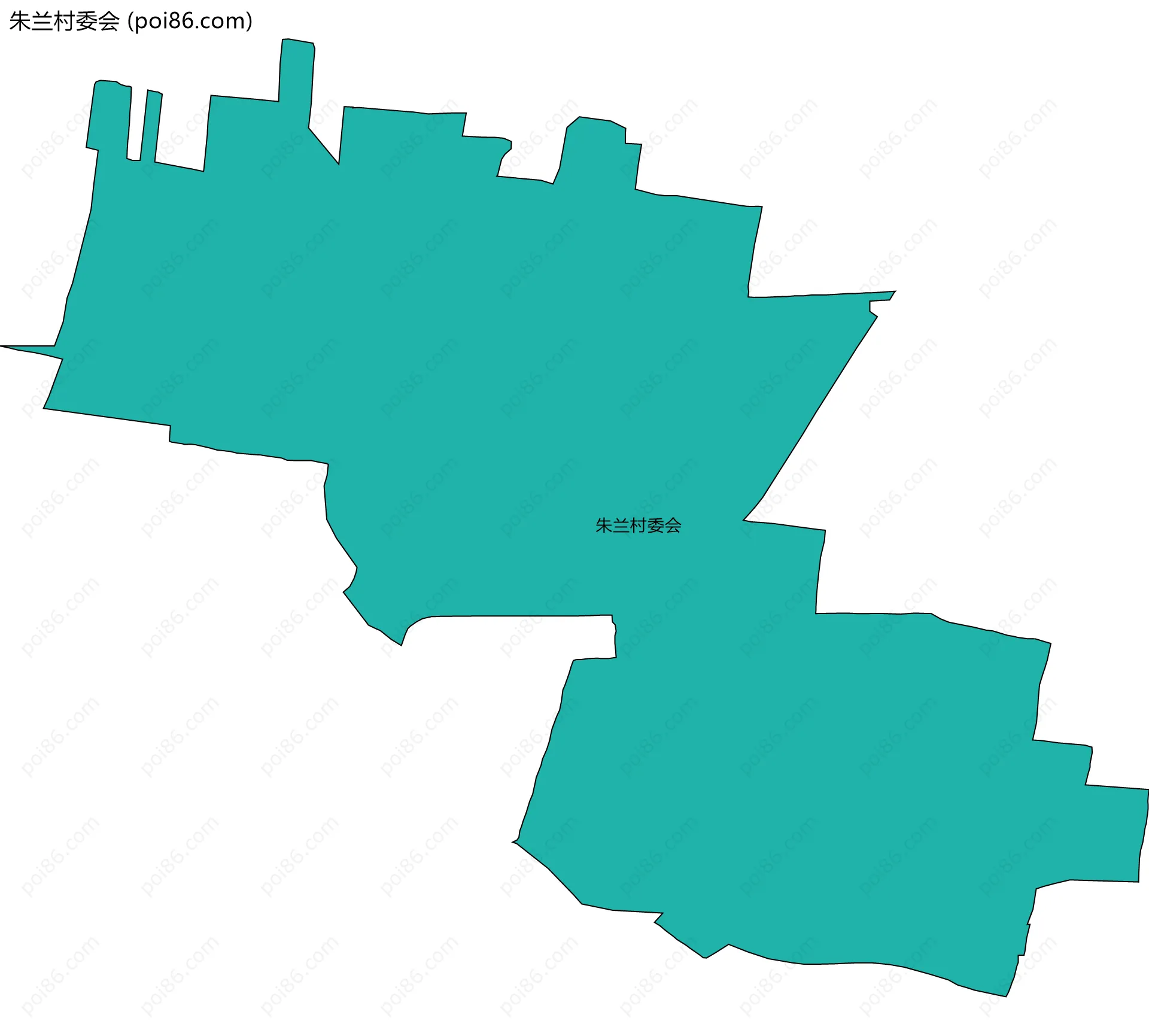 朱兰村委会边界地图