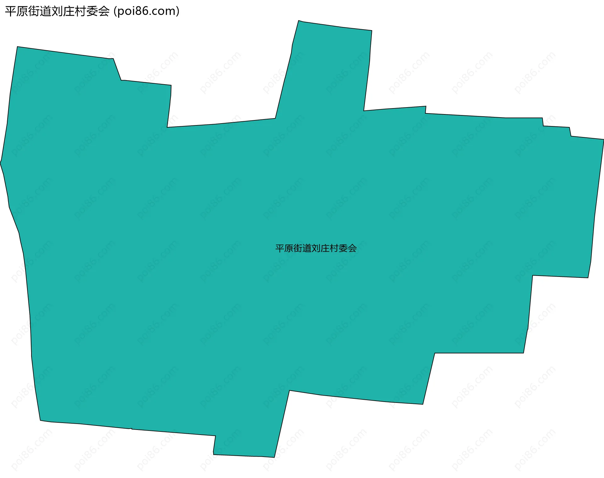 平原街道刘庄村委会边界地图