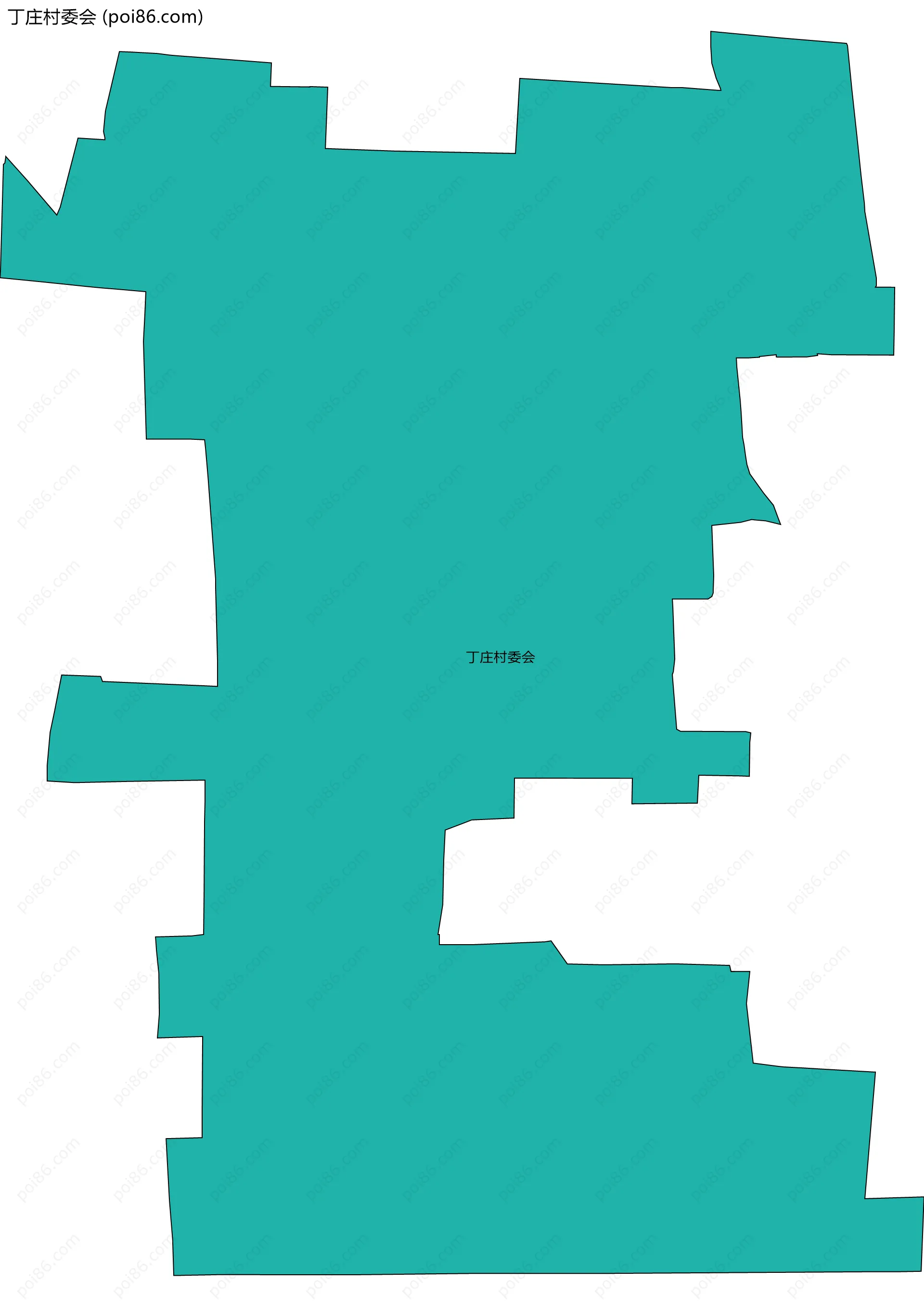 丁庄村委会边界地图