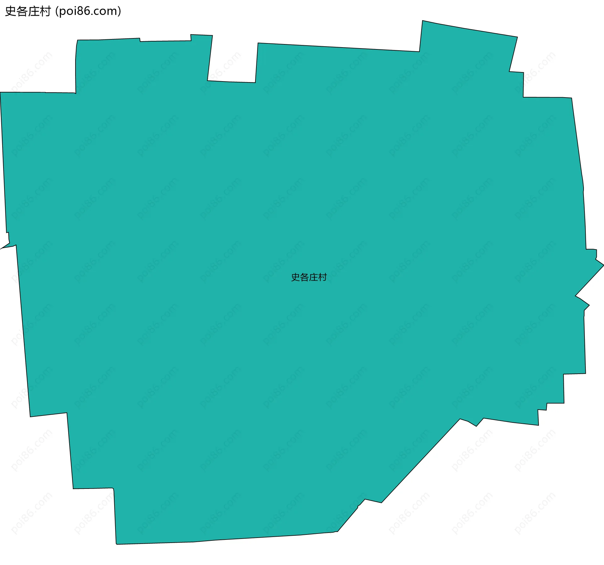 史各庄村边界地图