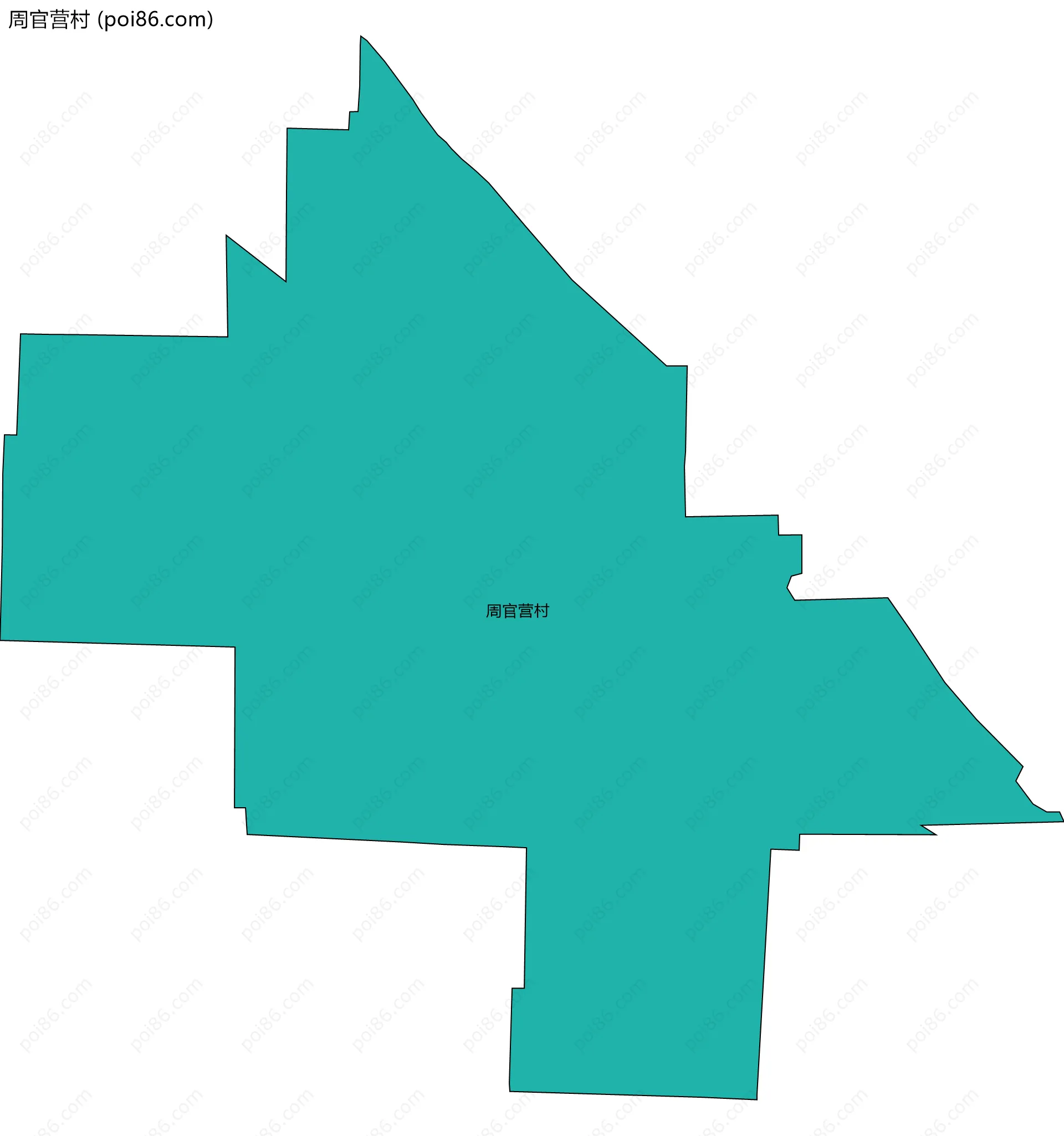 周官营村边界地图