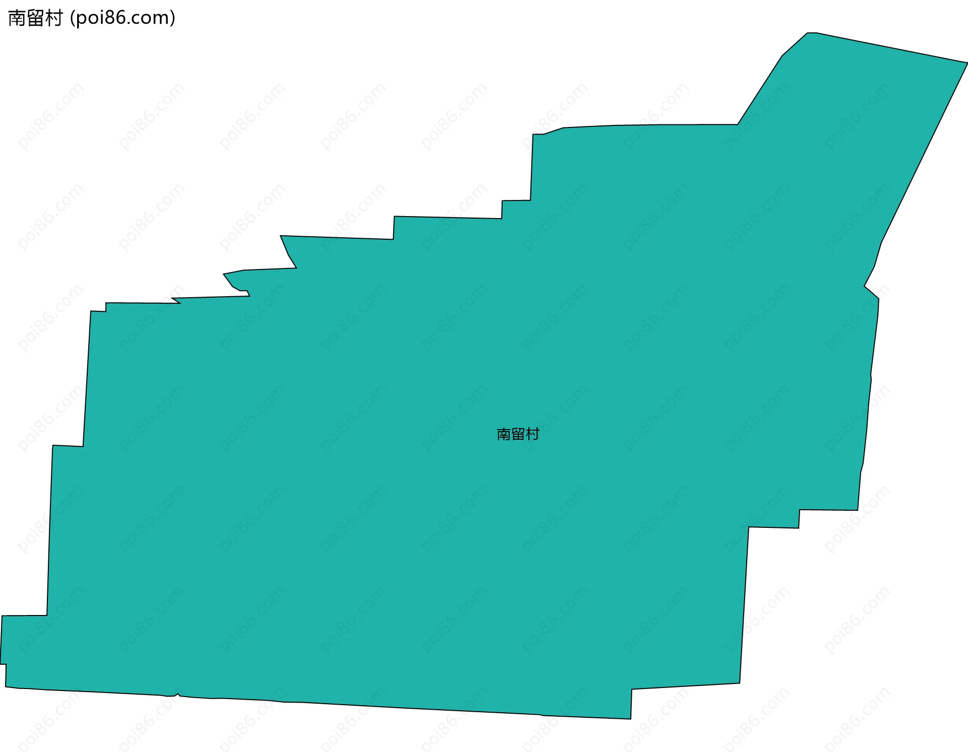 南留村边界地图