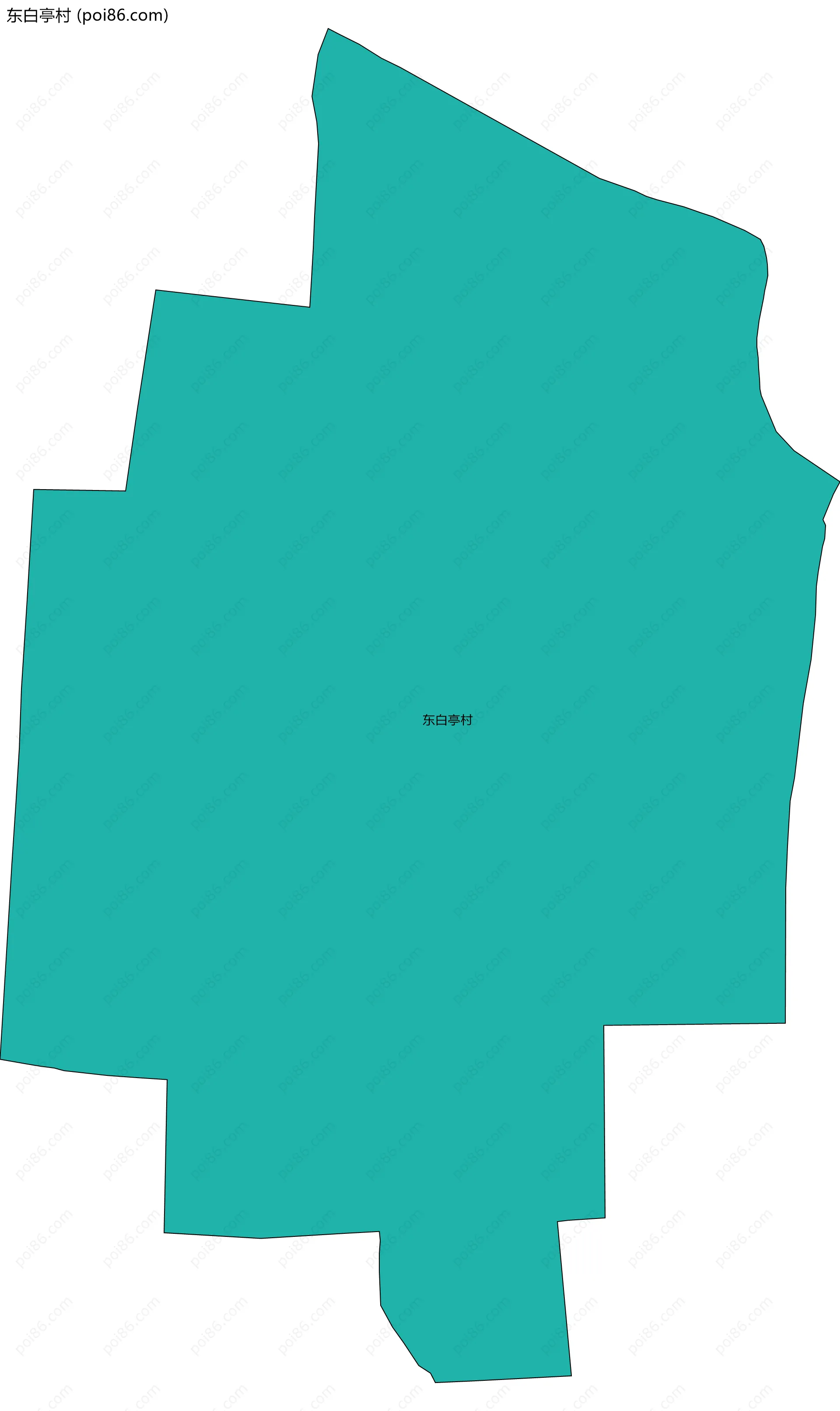 东白亭村边界地图