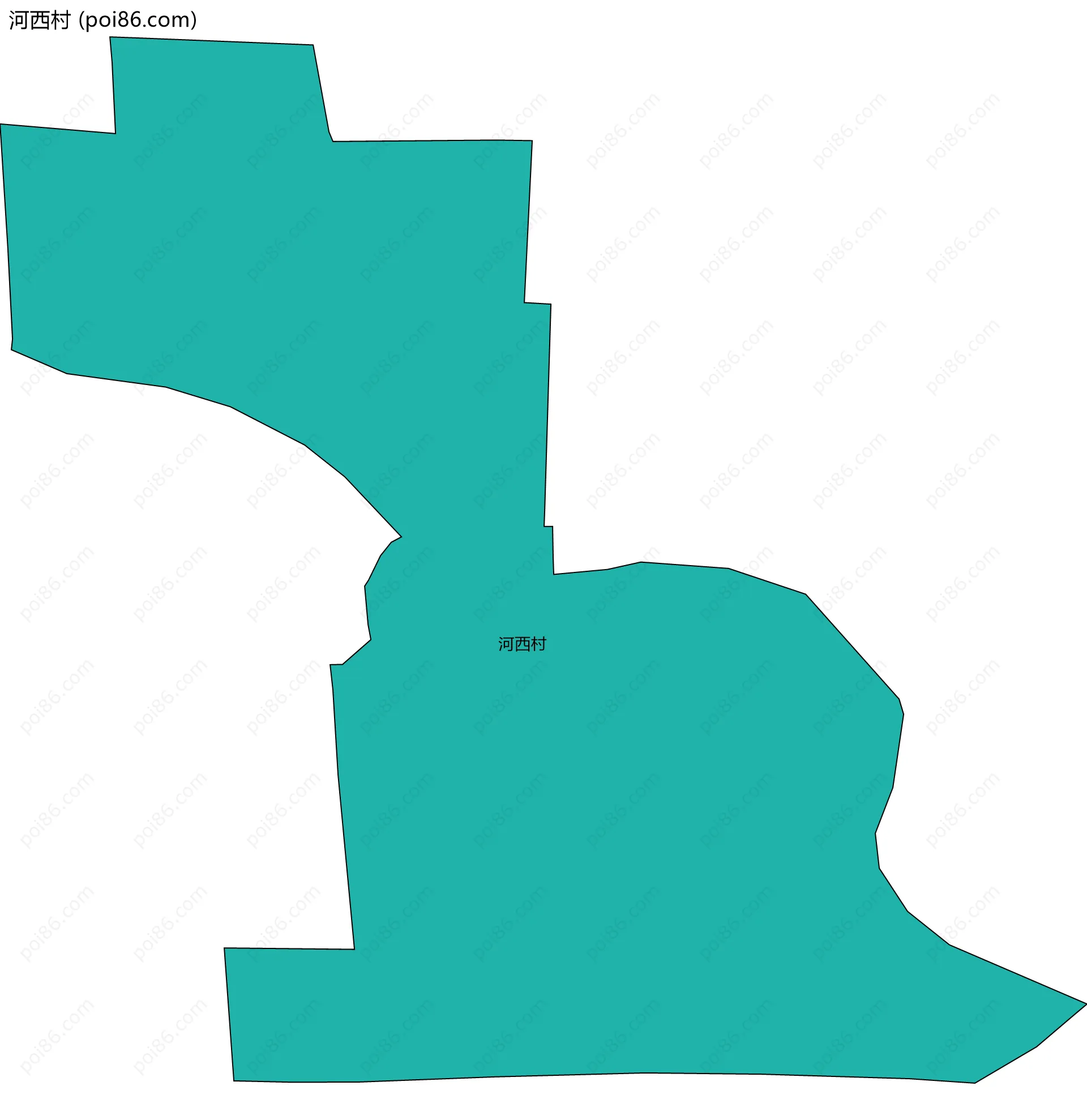 河西村边界地图