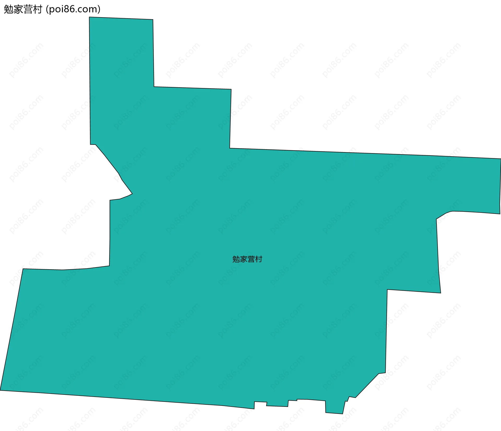勉家营村边界地图
