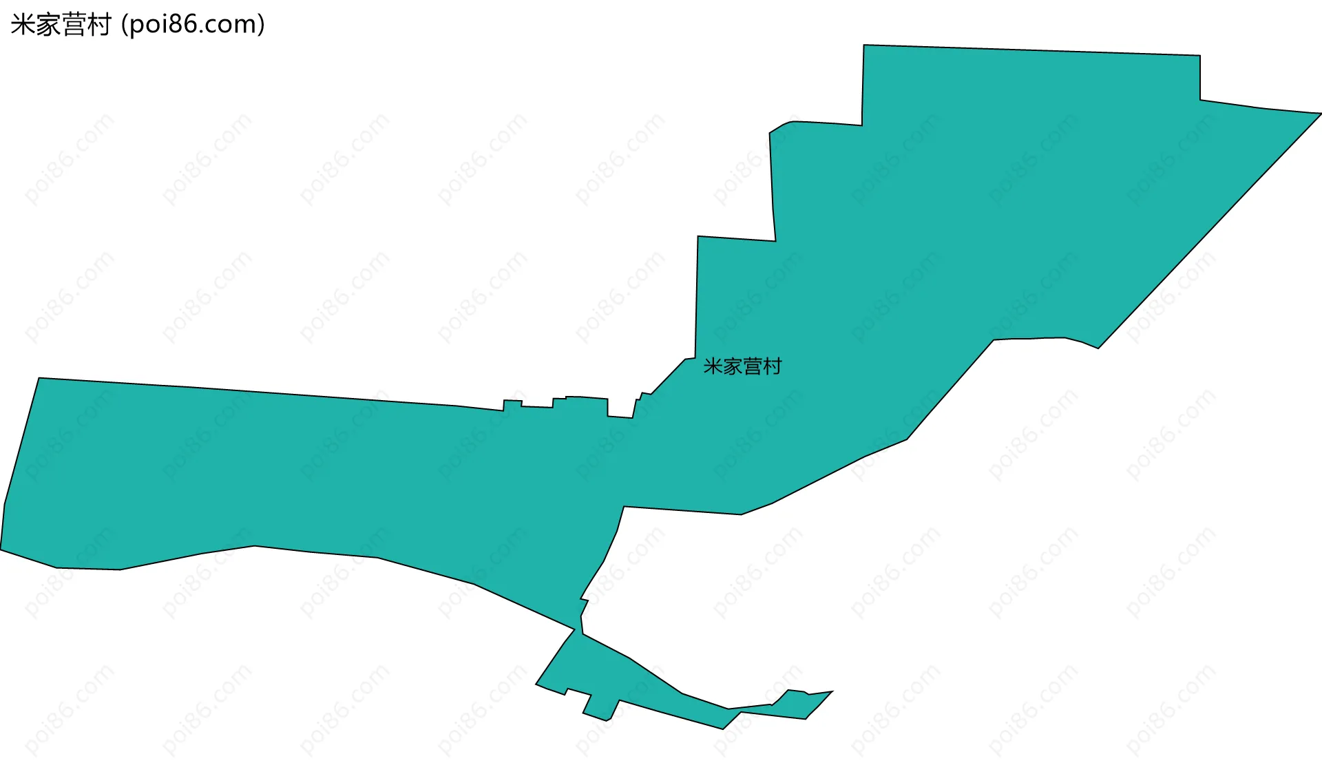 米家营村边界地图