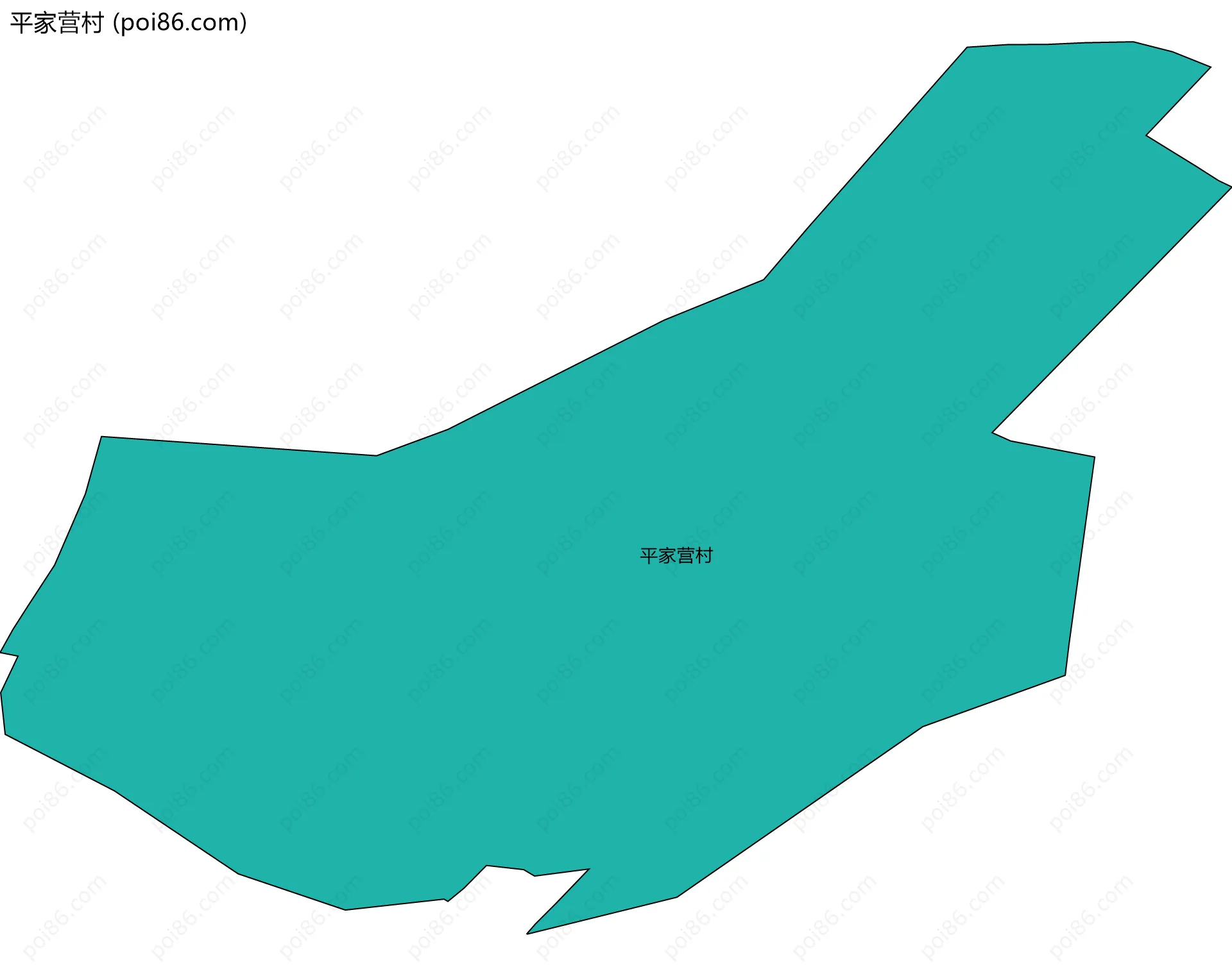 平家营村边界地图